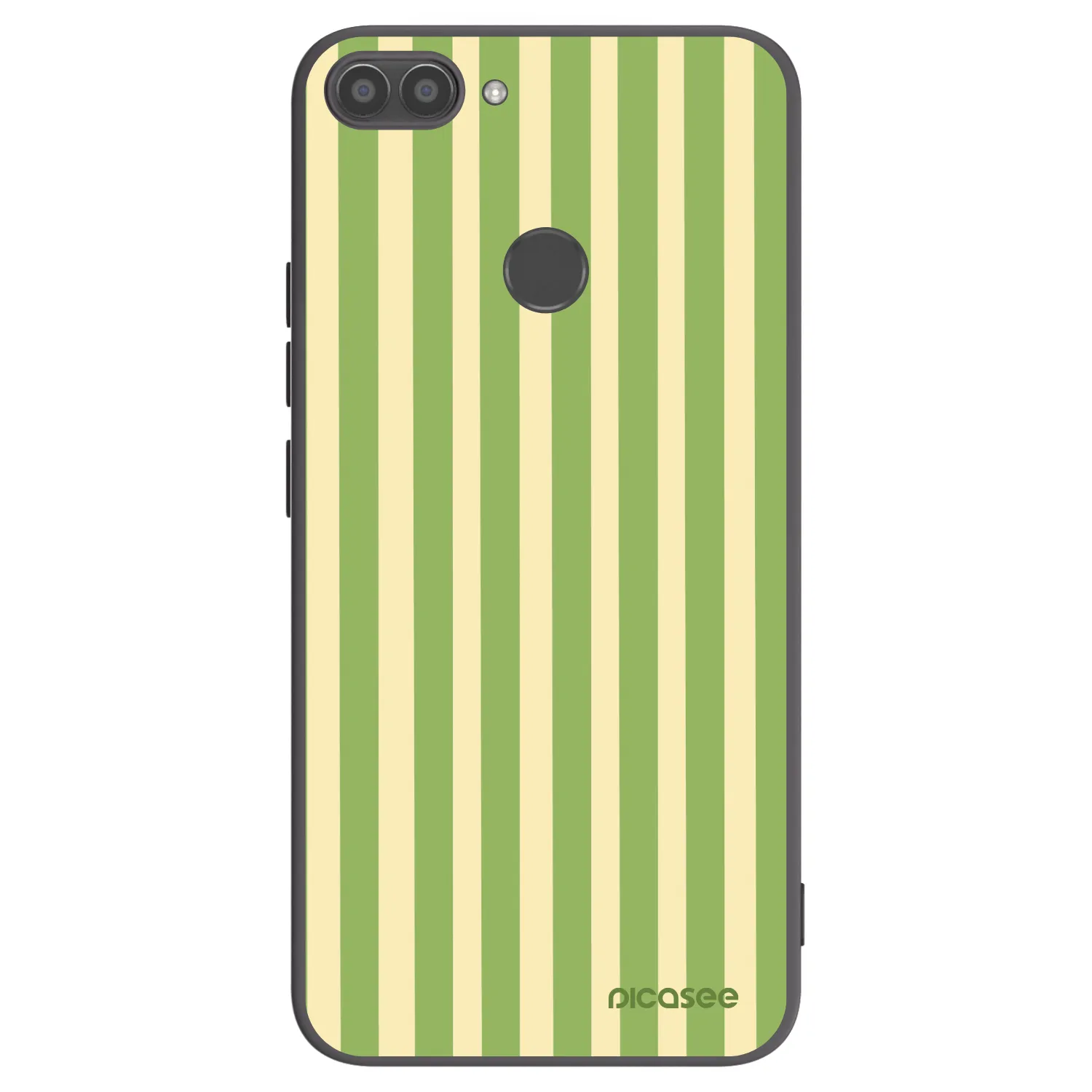 Picasee silikonski črni ovitek za Huawei P Smart - Lines Matcha