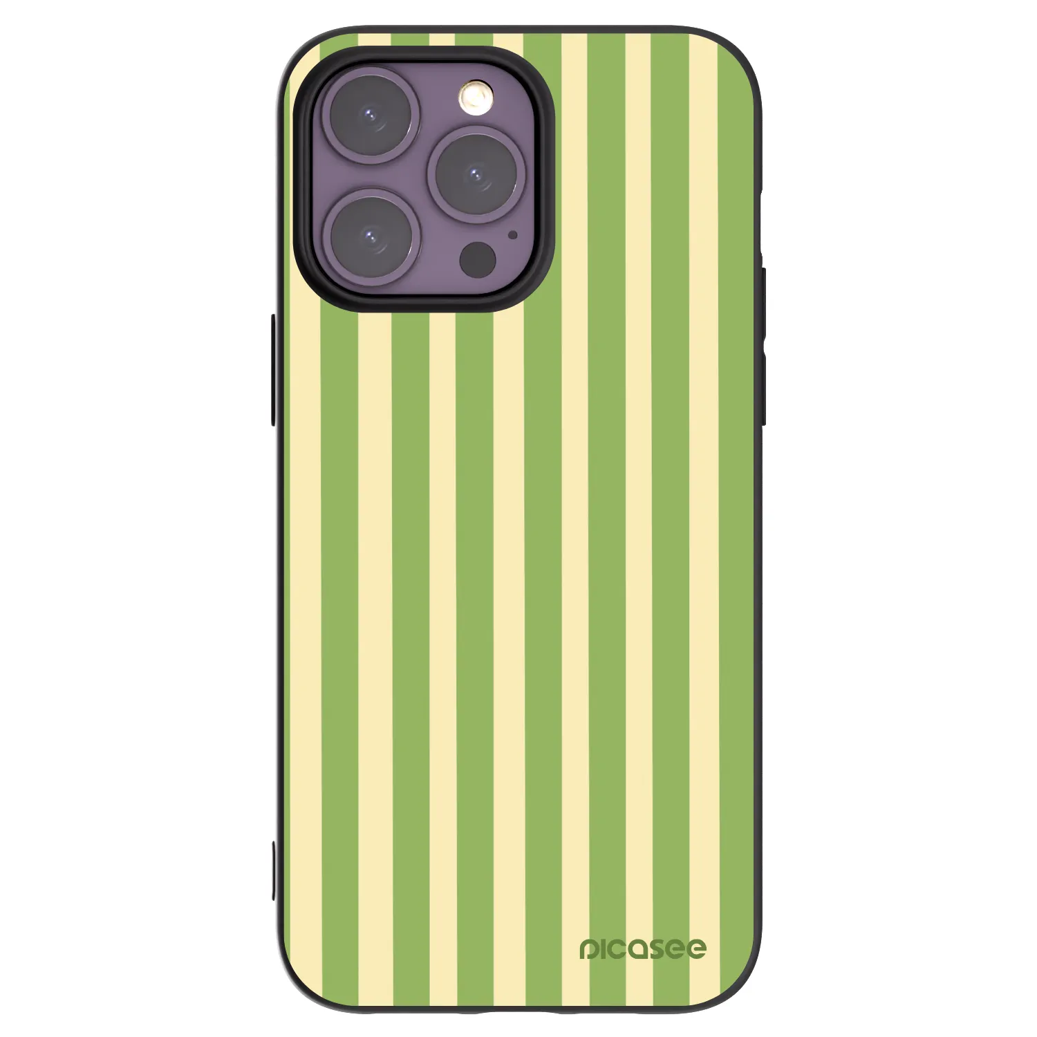 Picasee silikonski črni ovitek za Apple iPhone 14 Pro Max - Lines Matcha