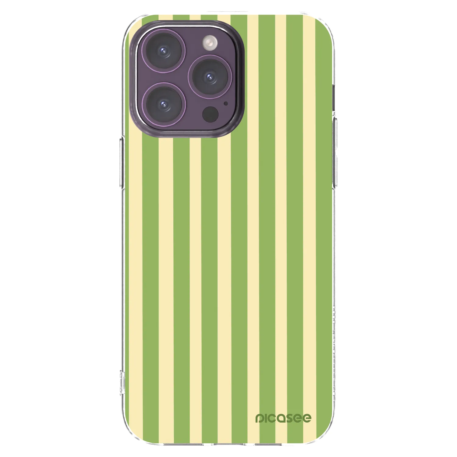 Picasee silikonski prozorni ovitek za Apple iPhone 14 Pro Max - Lines Matcha