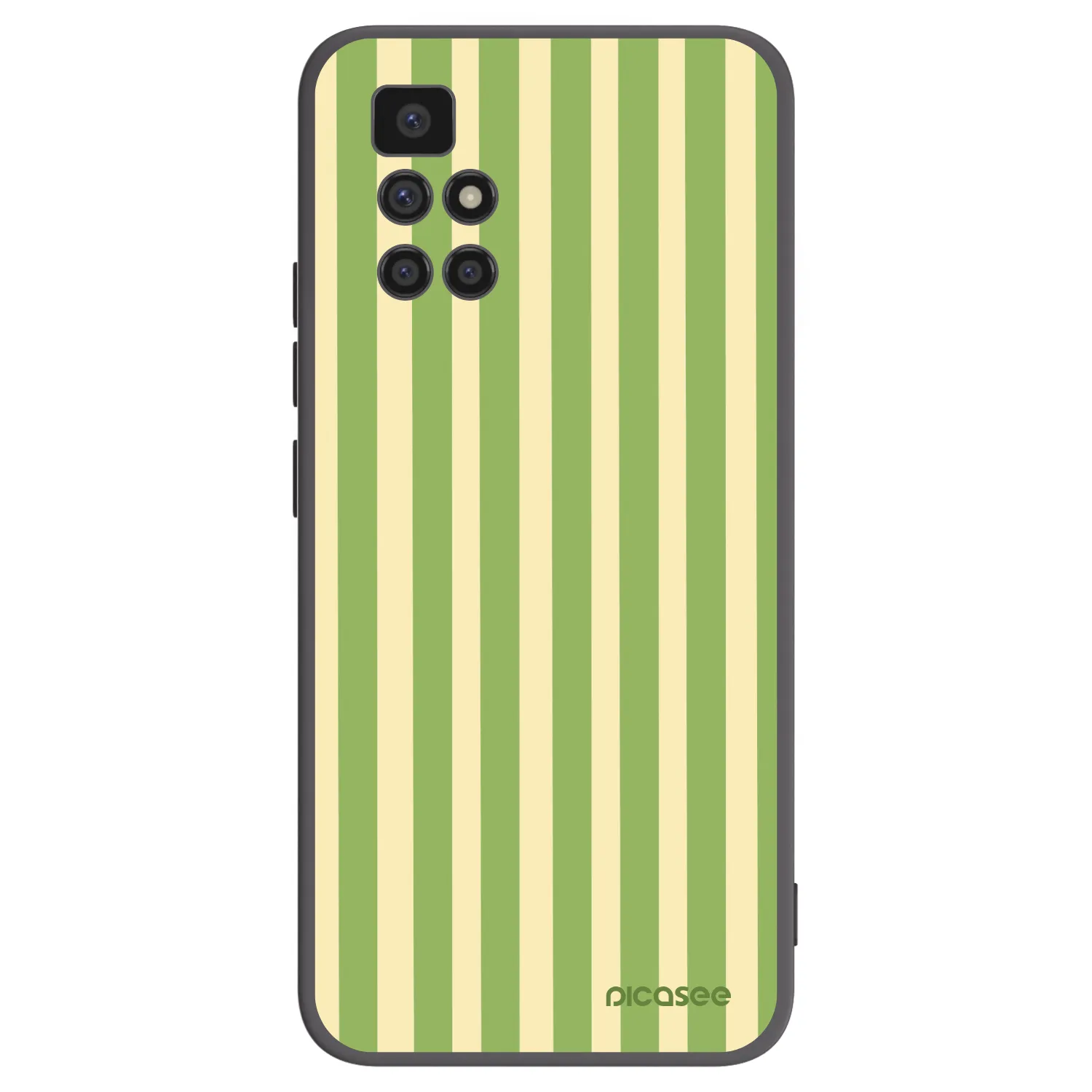 Picasee silikonski črni ovitek za Xiaomi Redmi 10 (2022) - Lines Matcha
