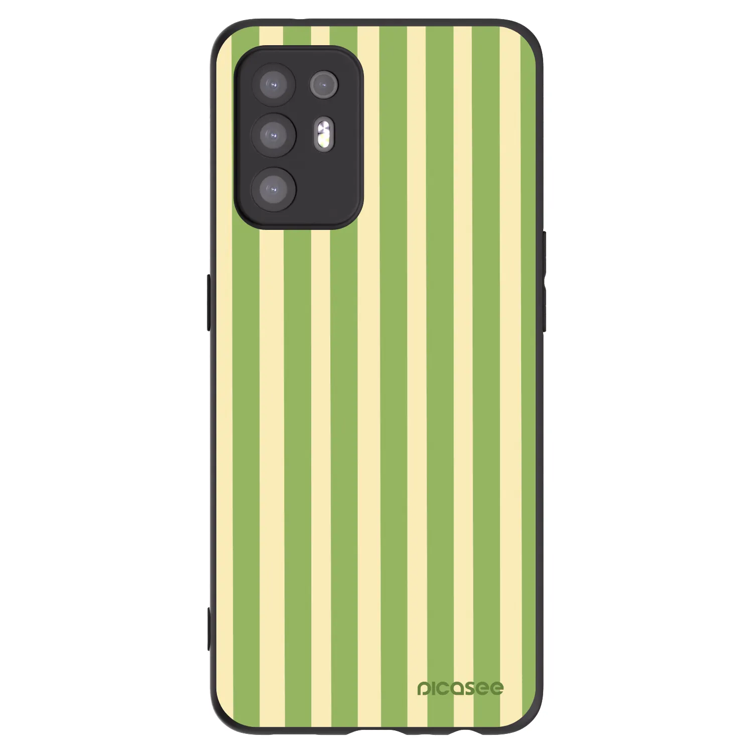 Picasee silikonski črni ovitek za OPPO A94 5G - Lines Matcha