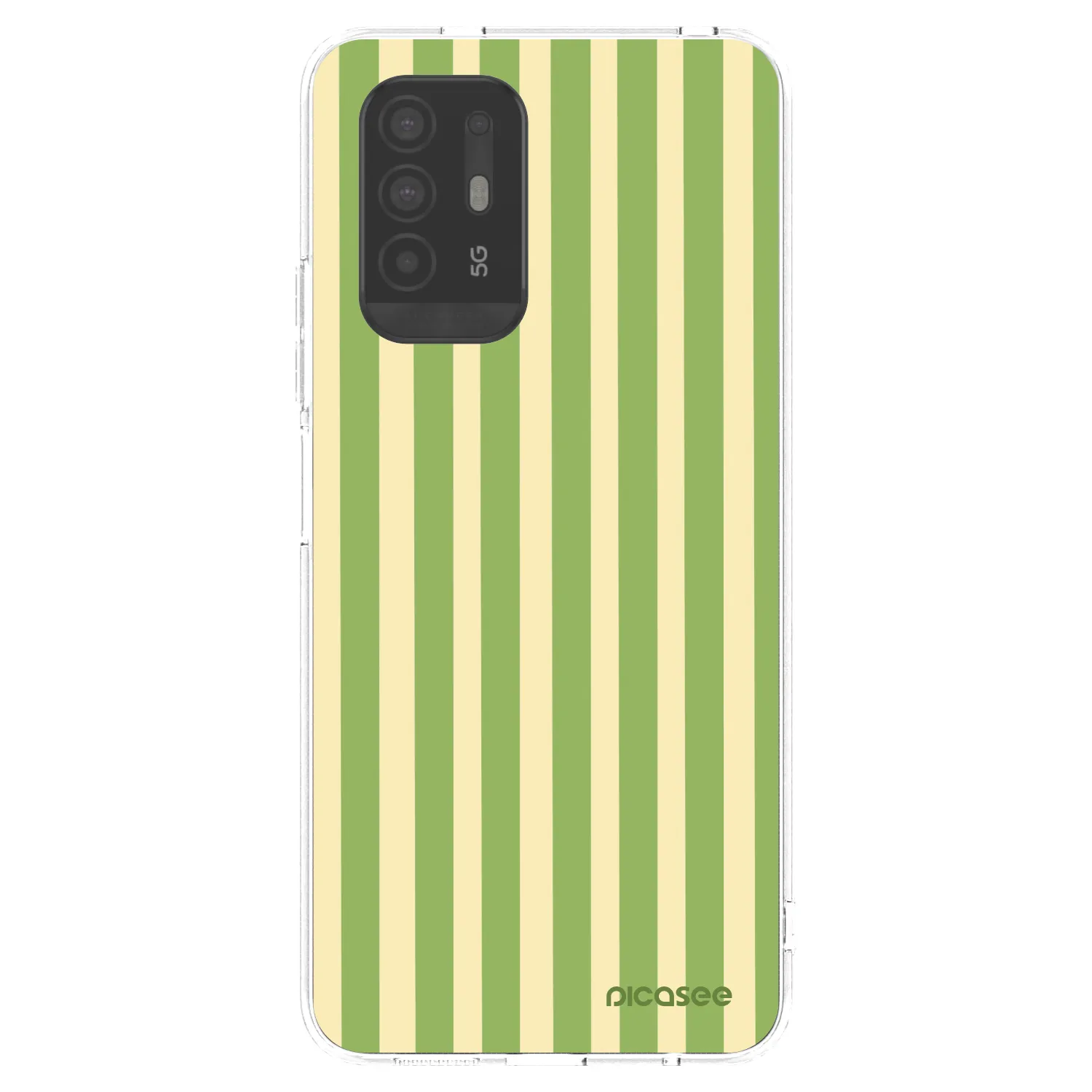 Picasee silikonski prozorni ovitek za OPPO A94 5G - Lines Matcha