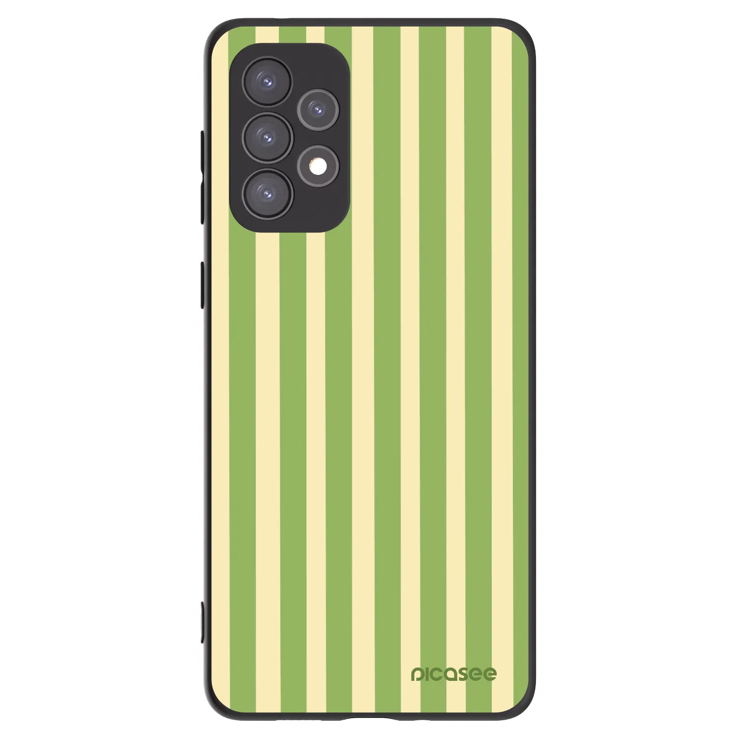 Picasee silikonski črni ovitek za Samsung Galaxy A73 5G - Lines Matcha