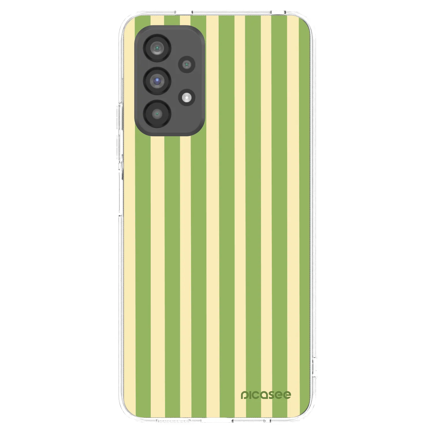Picasee silikonski prozorni ovitek za Samsung Galaxy A73 5G - Lines Matcha