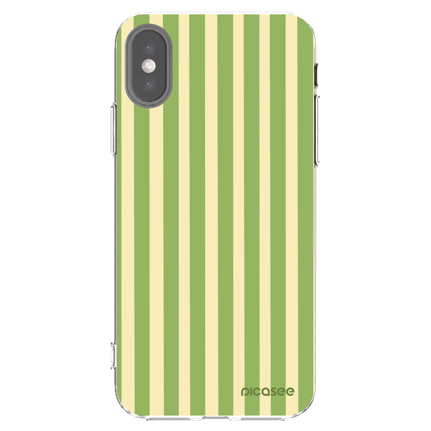 Picasee silikonski prozorni ovitek za Apple iPhone X/XS - Lines Matcha