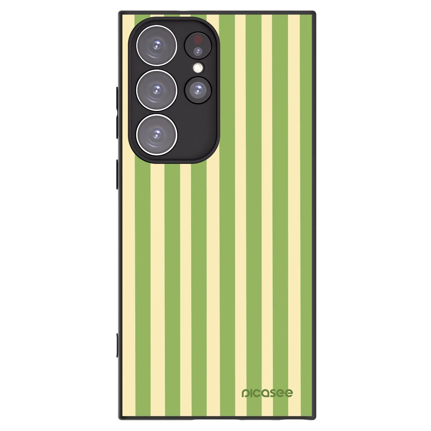 Picasee silikonski črni ovitek za Samsung Galaxy S23 Ultra 5G - Lines Matcha