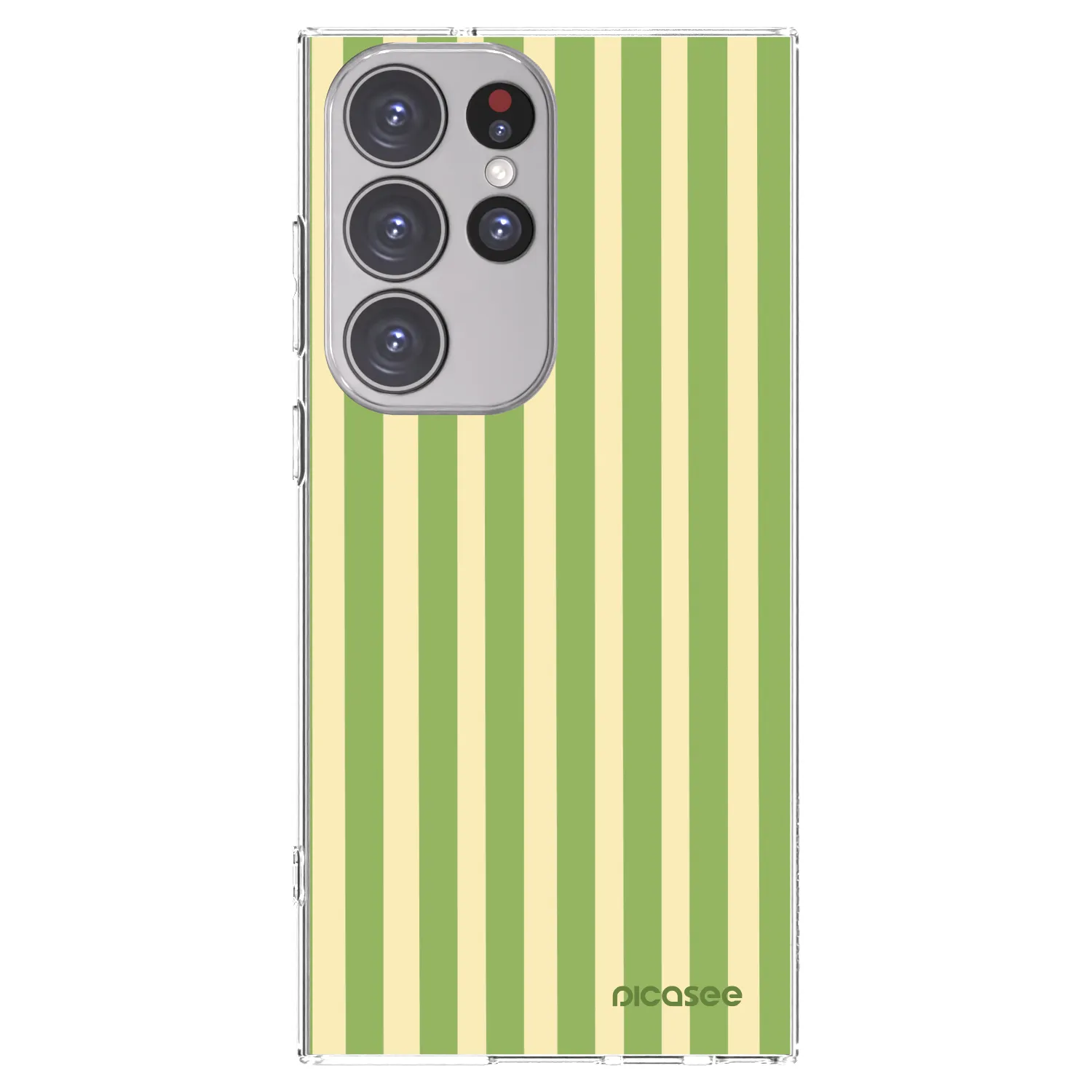 Picasee silikonski prozorni ovitek za Samsung Galaxy S23 Ultra 5G - Lines Matcha