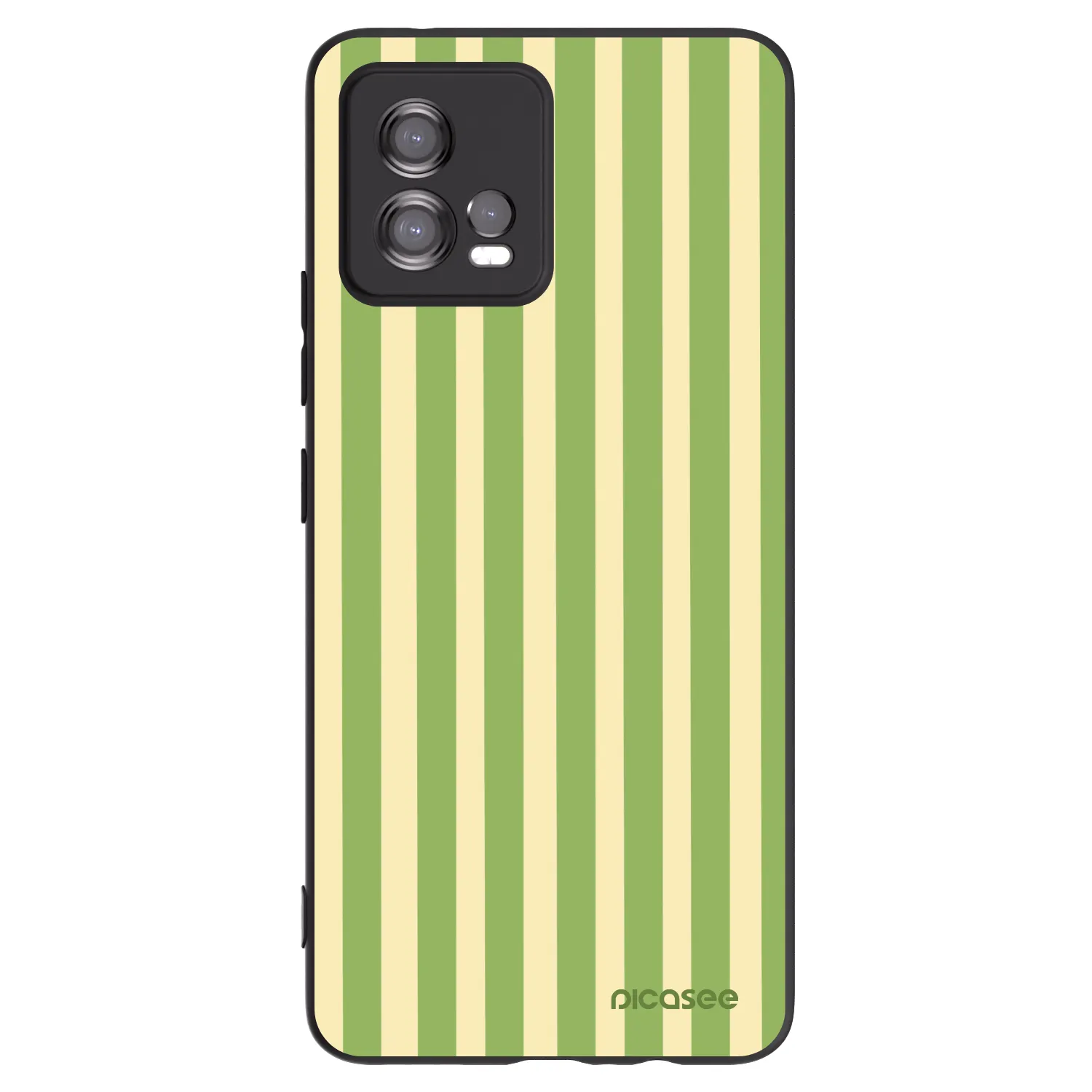 Picasee silikonski črni ovitek za Motorola Moto G72 - Lines Matcha