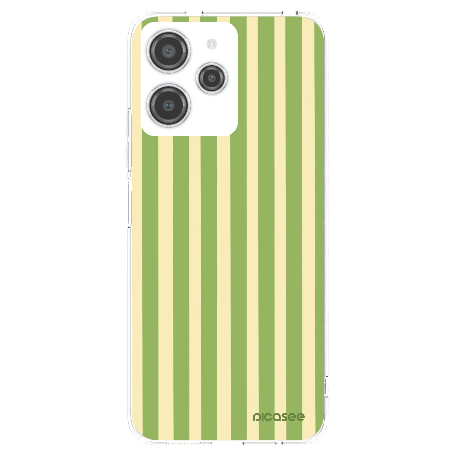 Picasee silikonski prozorni ovitek za Xiaomi Redmi 12 4G - Lines Matcha
