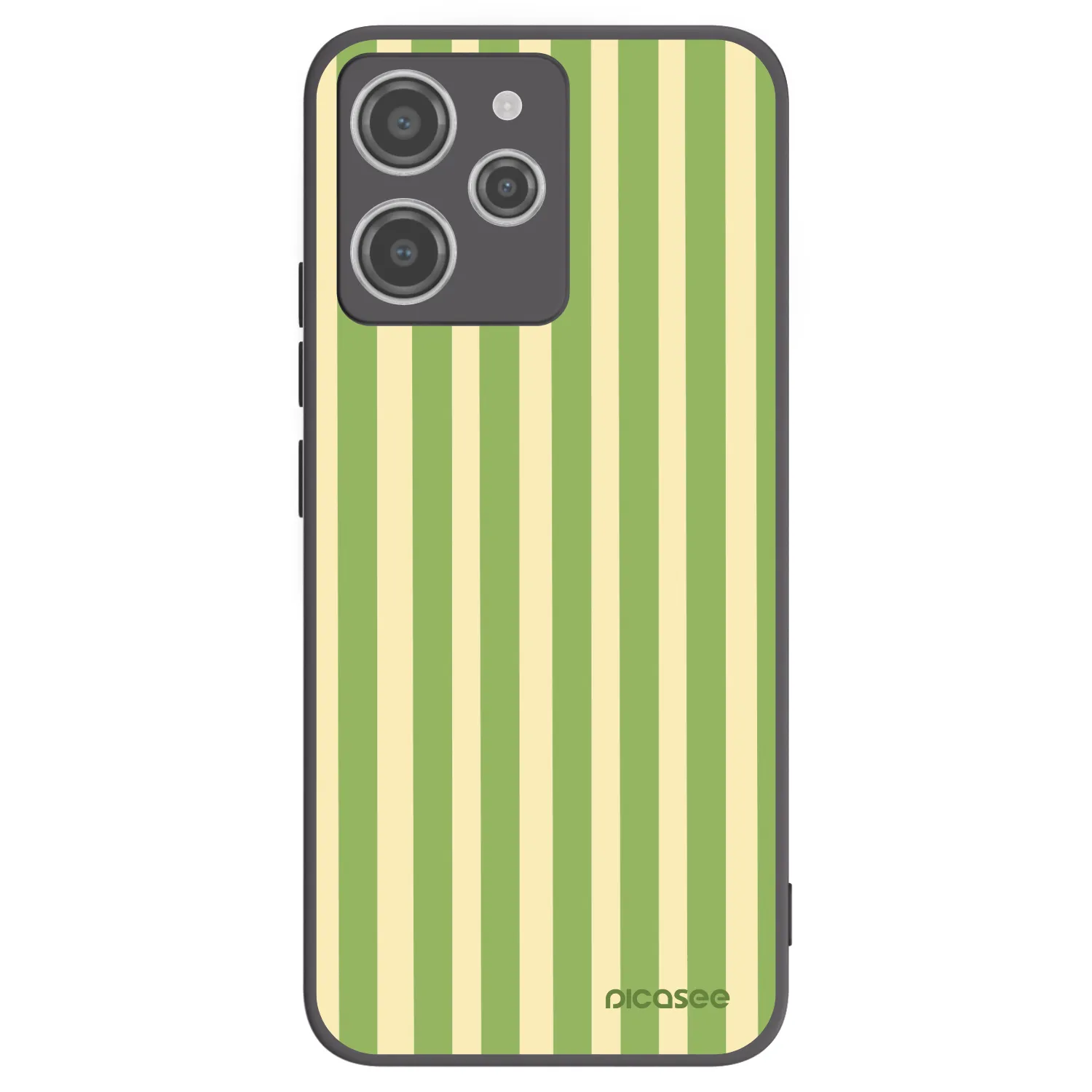 Picasee silikonski črni ovitek za Xiaomi Redmi 12 4G - Lines Matcha