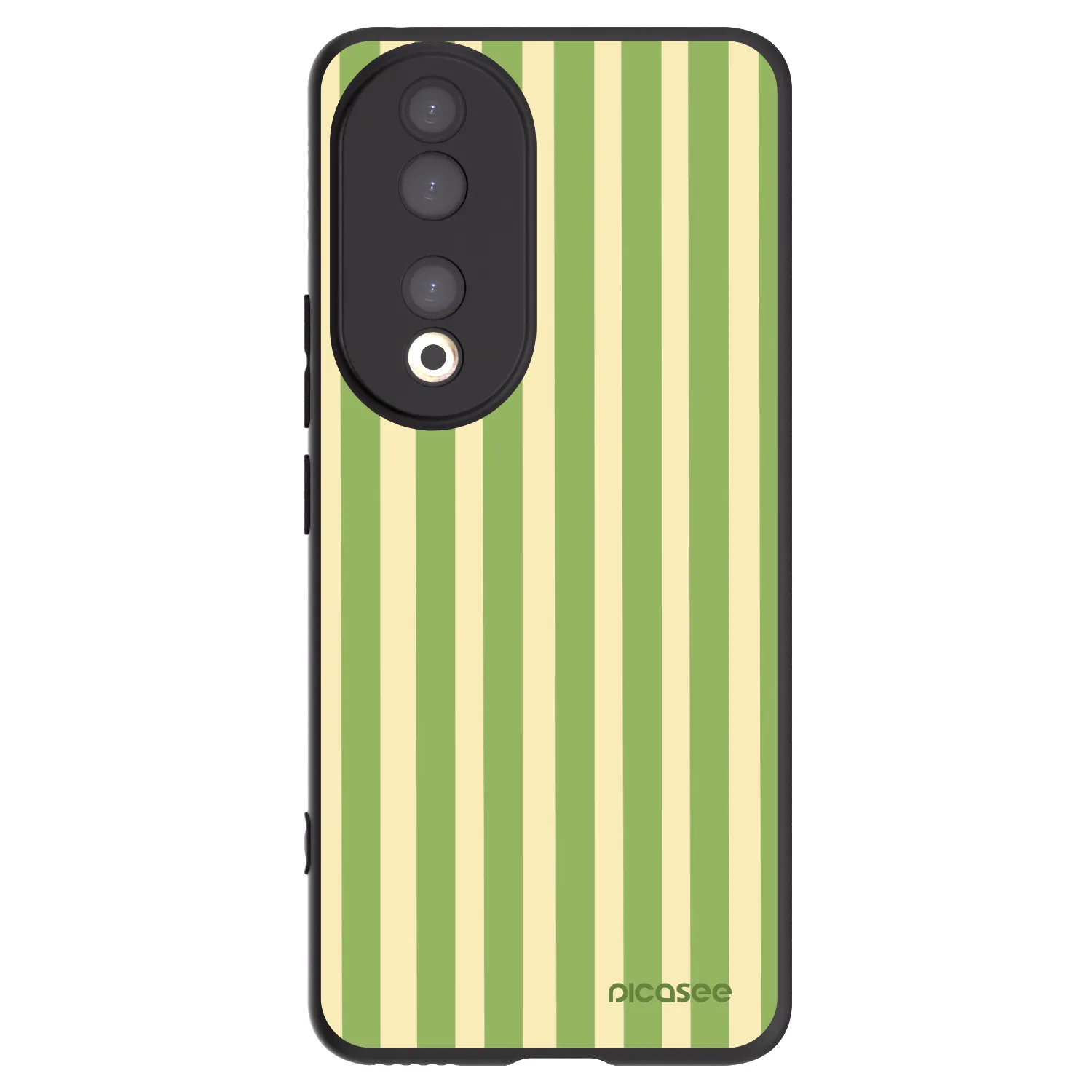 Picasee silikonski črni ovitek za Honor 90 5G - Lines Matcha