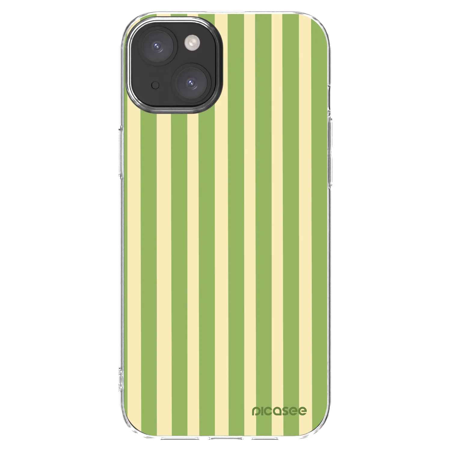 Picasee silikonski prozorni ovitek za Apple iPhone 15 Plus - Lines Matcha