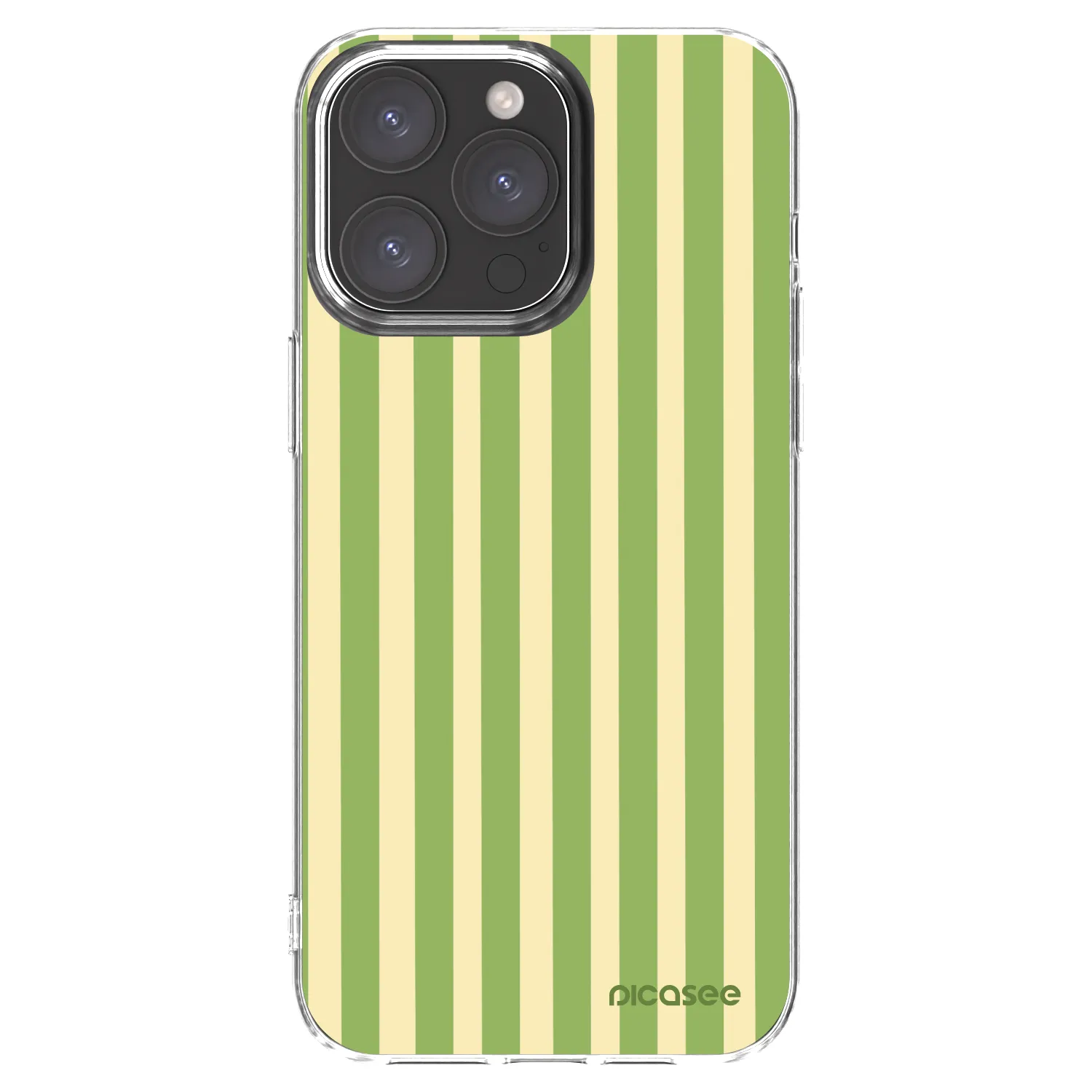 Picasee silikonski prozorni ovitek za Apple iPhone 15 Pro Max - Lines Matcha