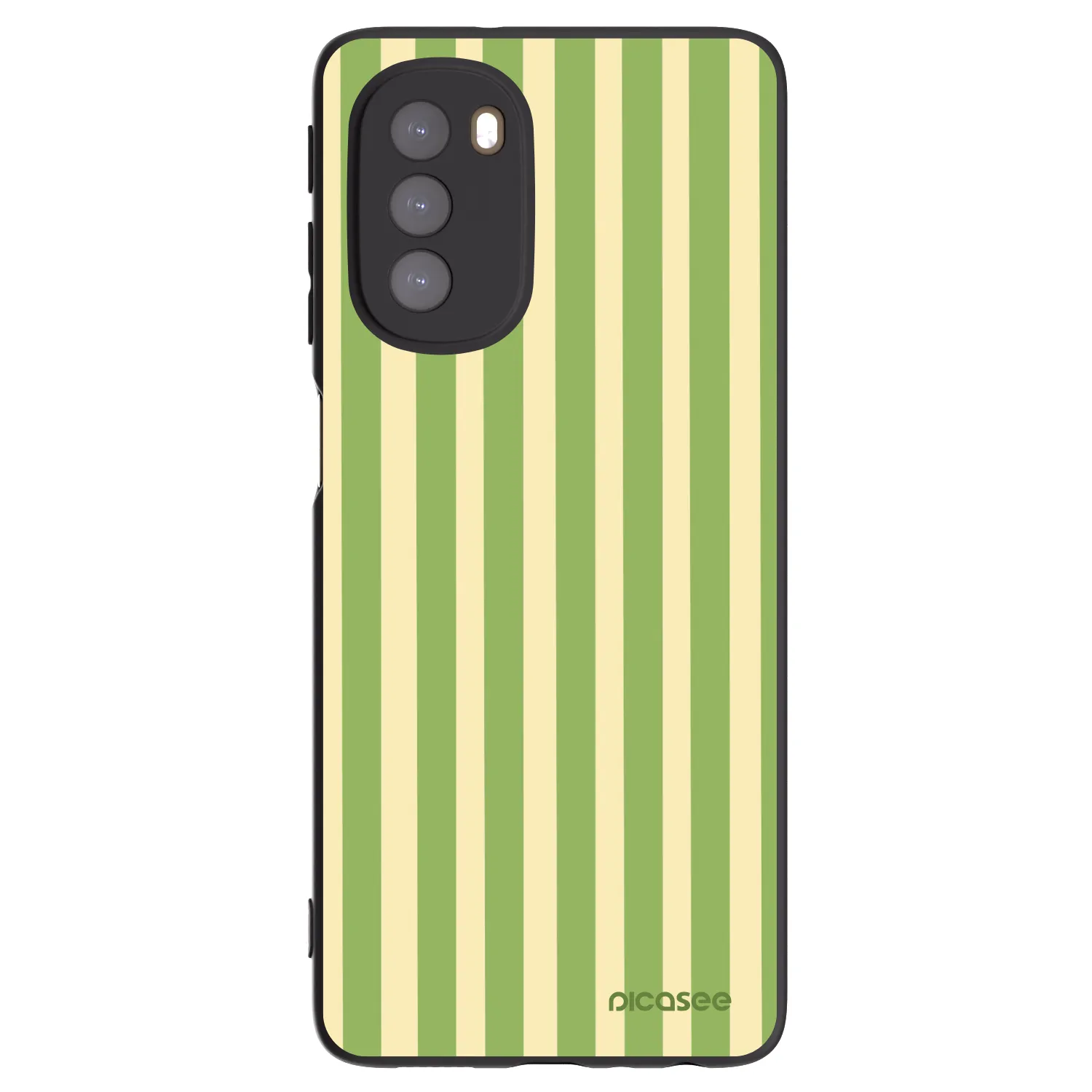 Picasee silikonski črni ovitek za Motorola Moto G51 - Lines Matcha