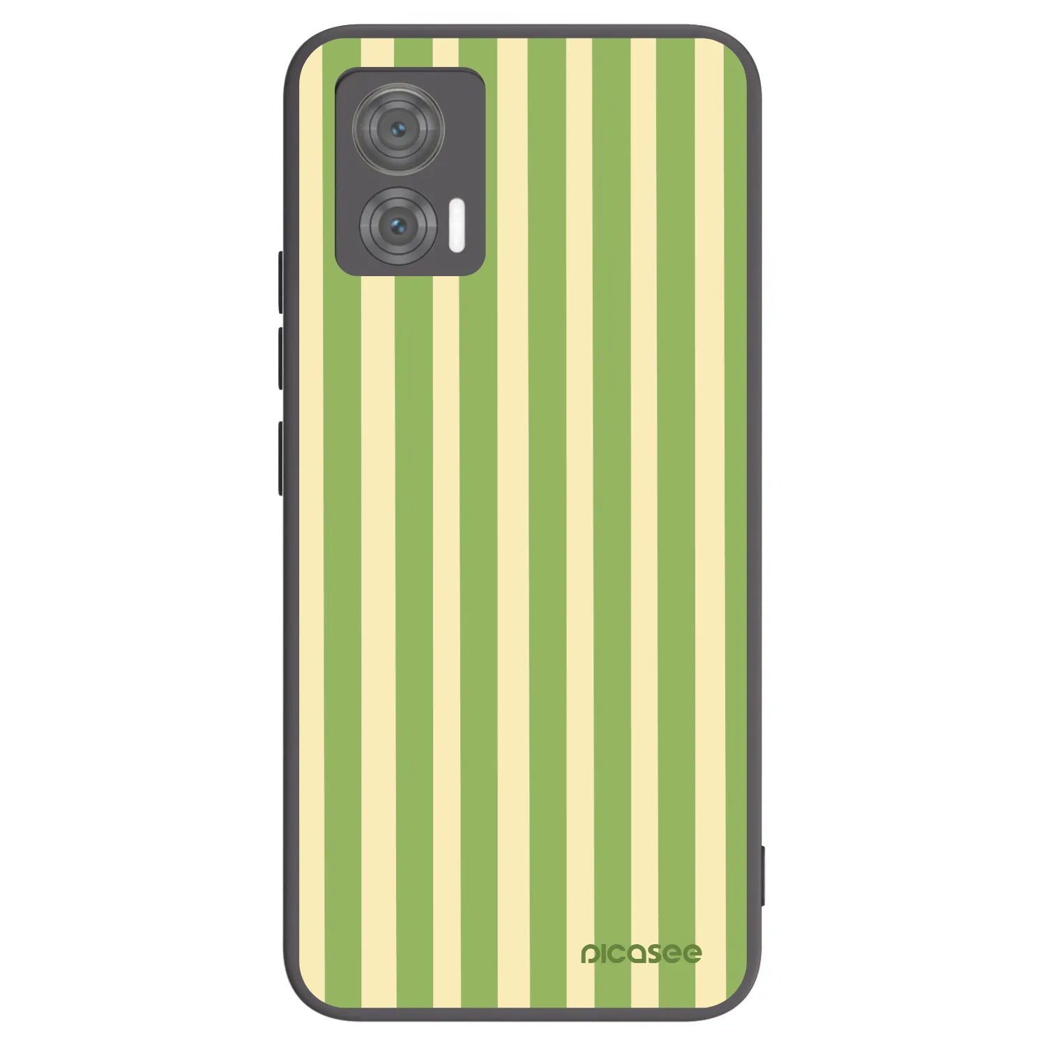 Picasee silikonski črni ovitek za Motorola Edge 30 Neo - Lines Matcha