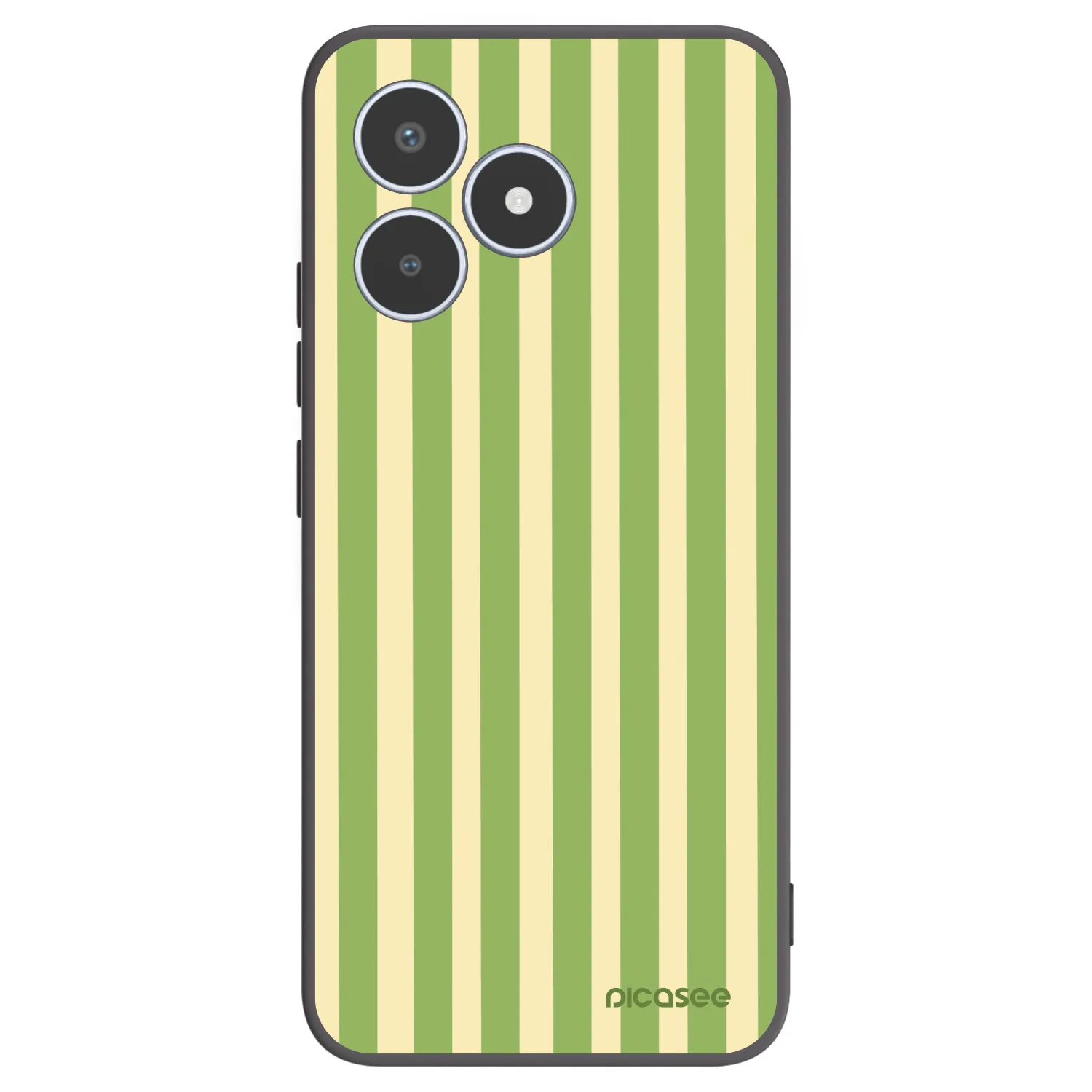 Picasee silikonski črni ovitek za Realme C53 - Lines Matcha