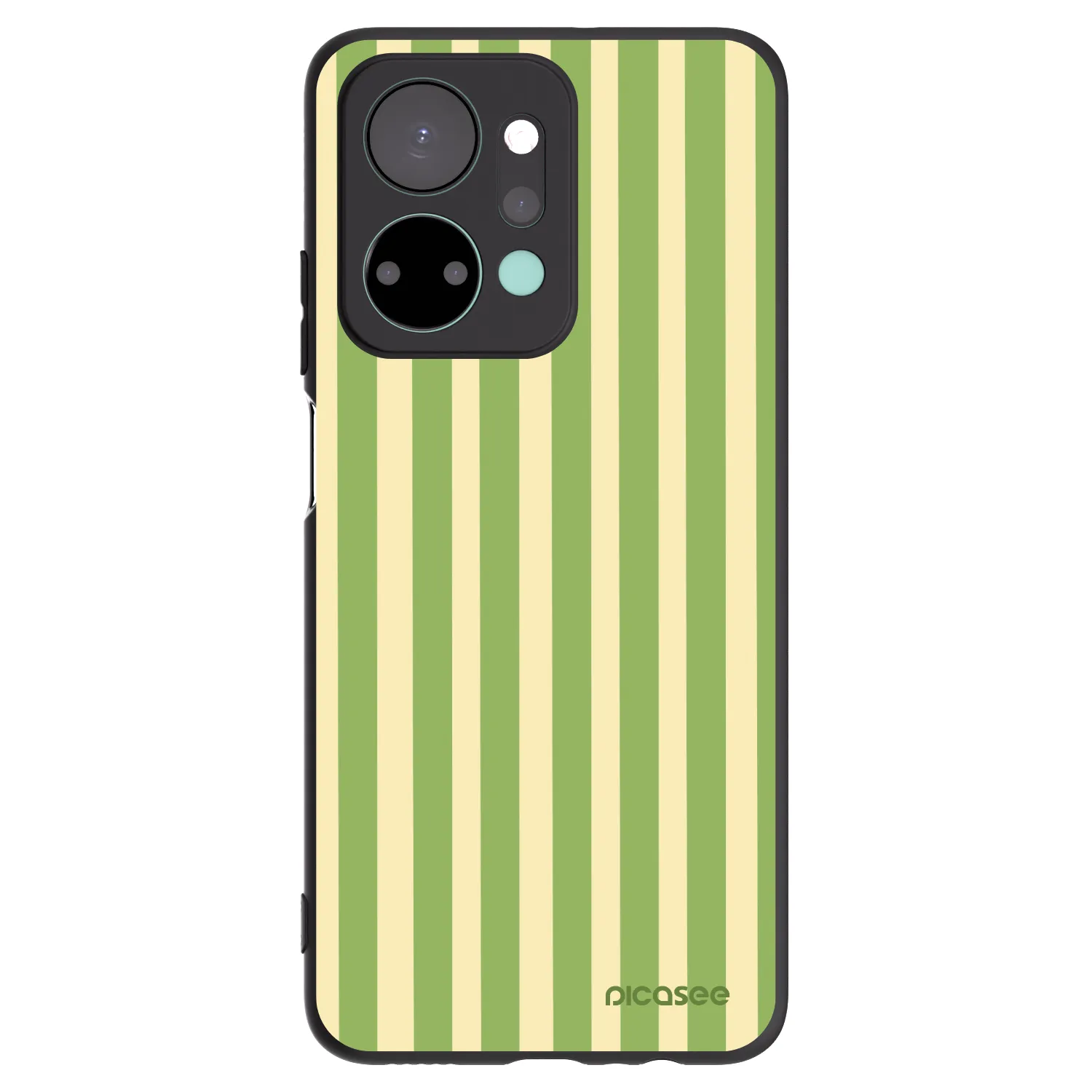 Picasee silikonski črni ovitek za Honor X7a - Lines Matcha