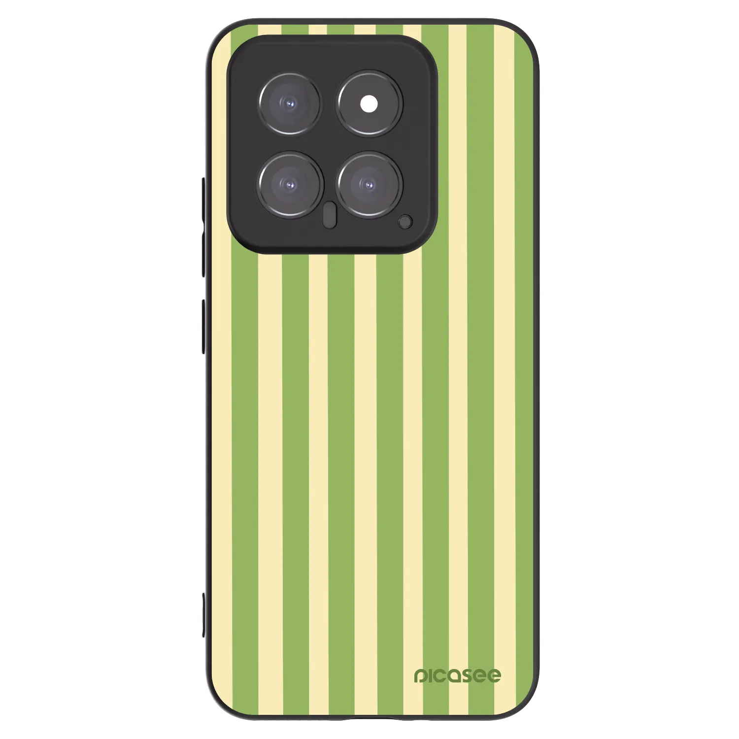 Picasee silikonski črni ovitek za Xiaomi 14 - Lines Matcha