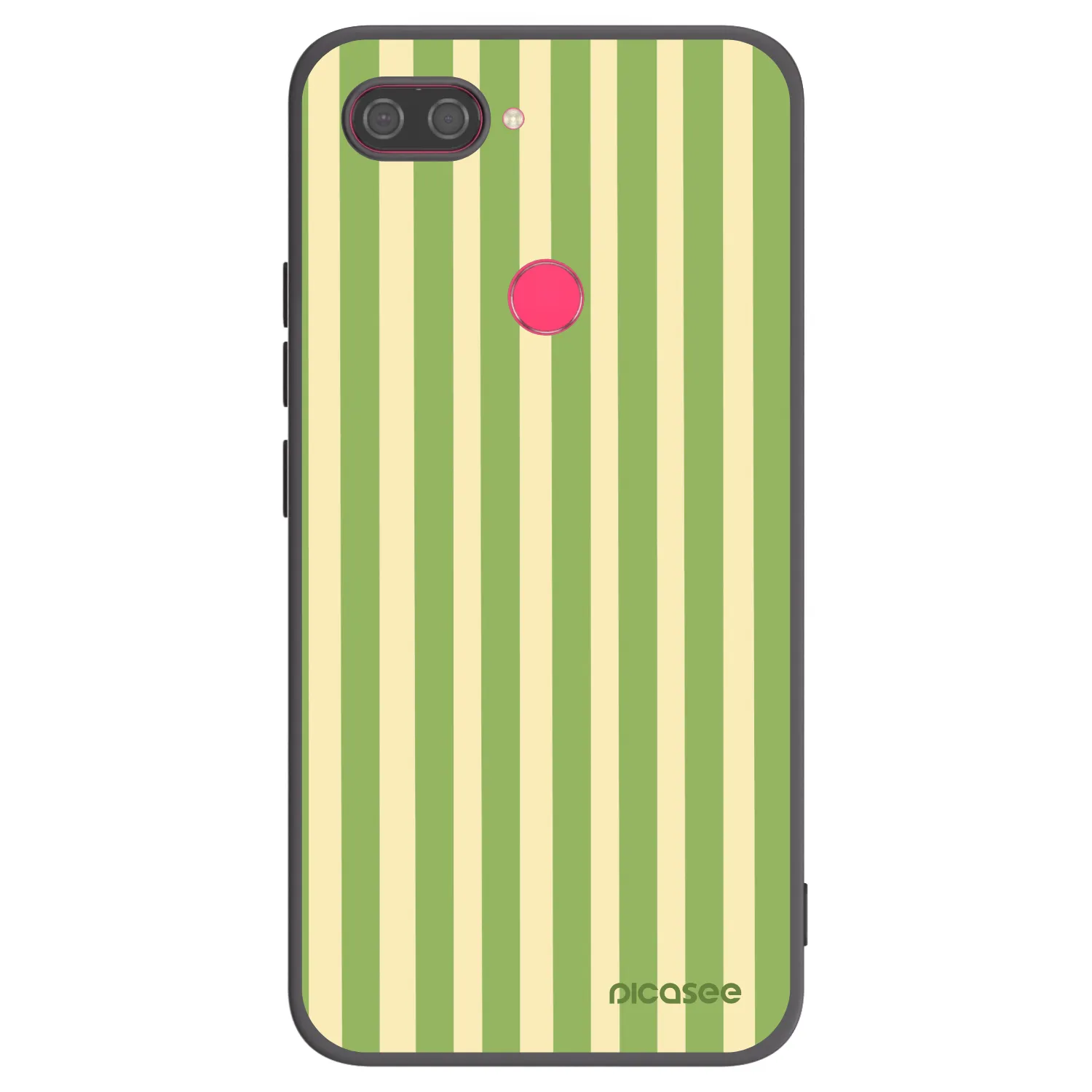 Picasee silikonski črni ovitek za Xiaomi Mi 8 Lite - Lines Matcha