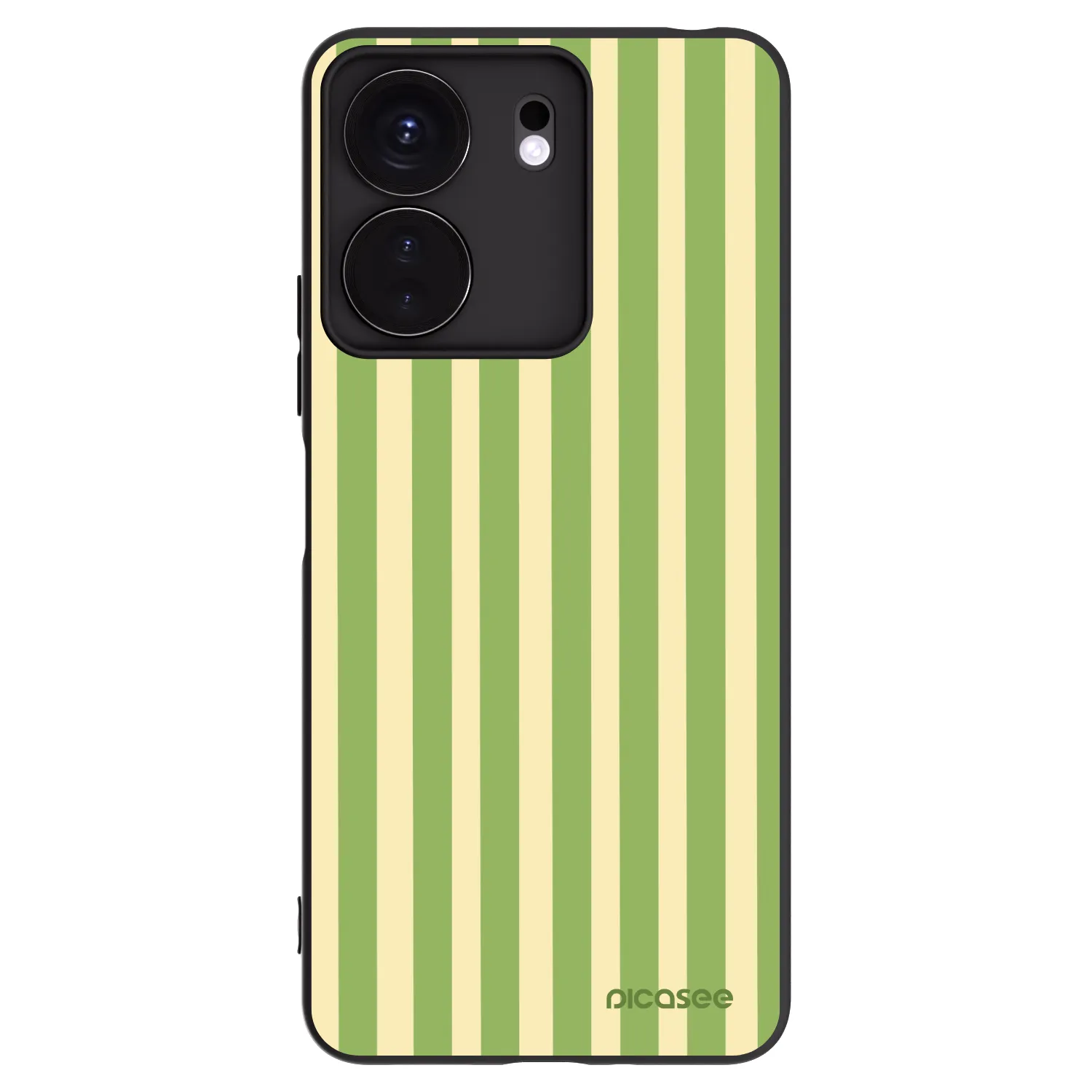 Picasee silikonski črni ovitek za Xiaomi Redmi 13C 4G - Lines Matcha