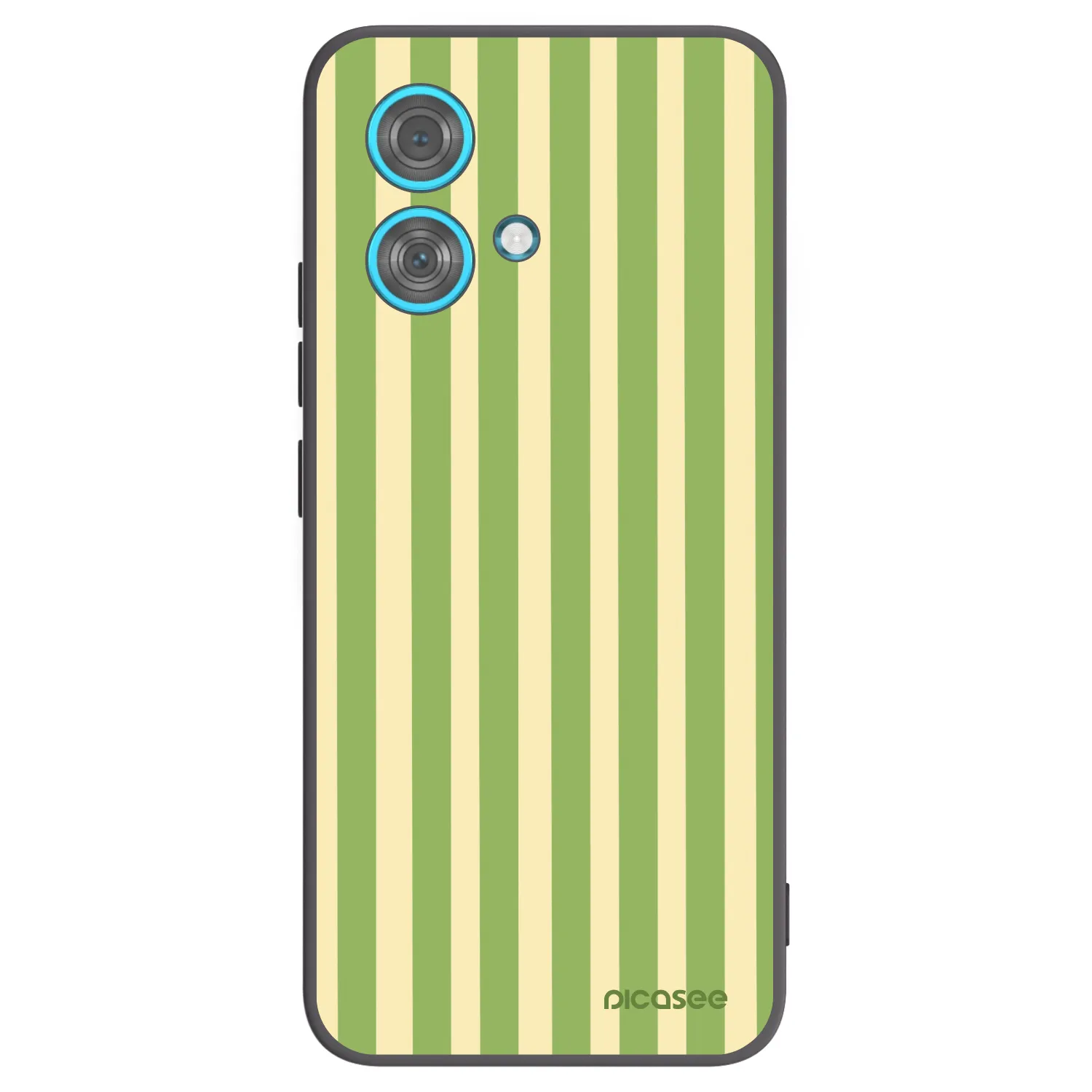 Picasee silikonski črni ovitek za Motorola Edge 40 Neo - Lines Matcha