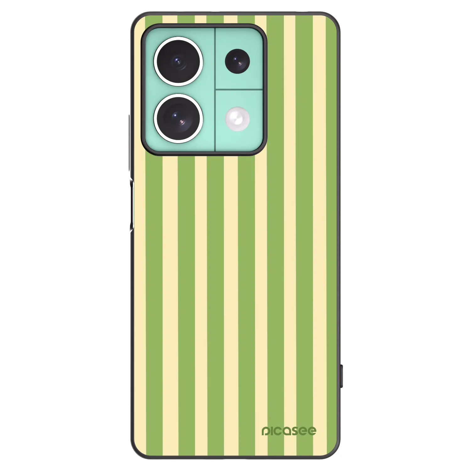 Picasee silikonski črni ovitek za Xiaomi Redmi Note 13 5G - Lines Matcha