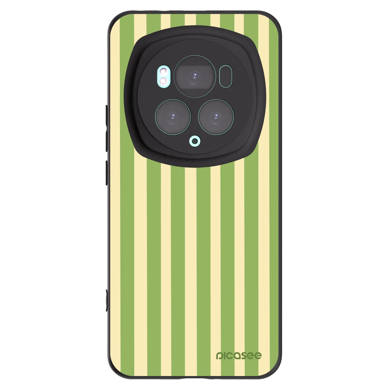 Picasee silikonski črni ovitek za Honor Magic6 Pro - Lines Matcha