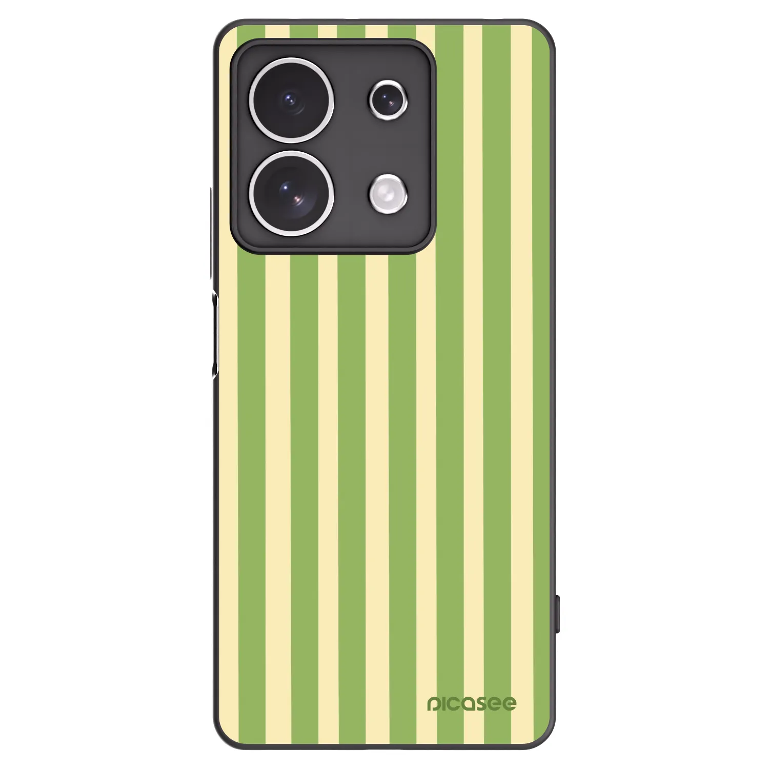 Picasee silikonski črni ovitek za Xiaomi Redmi Note 13 4G - Lines Matcha
