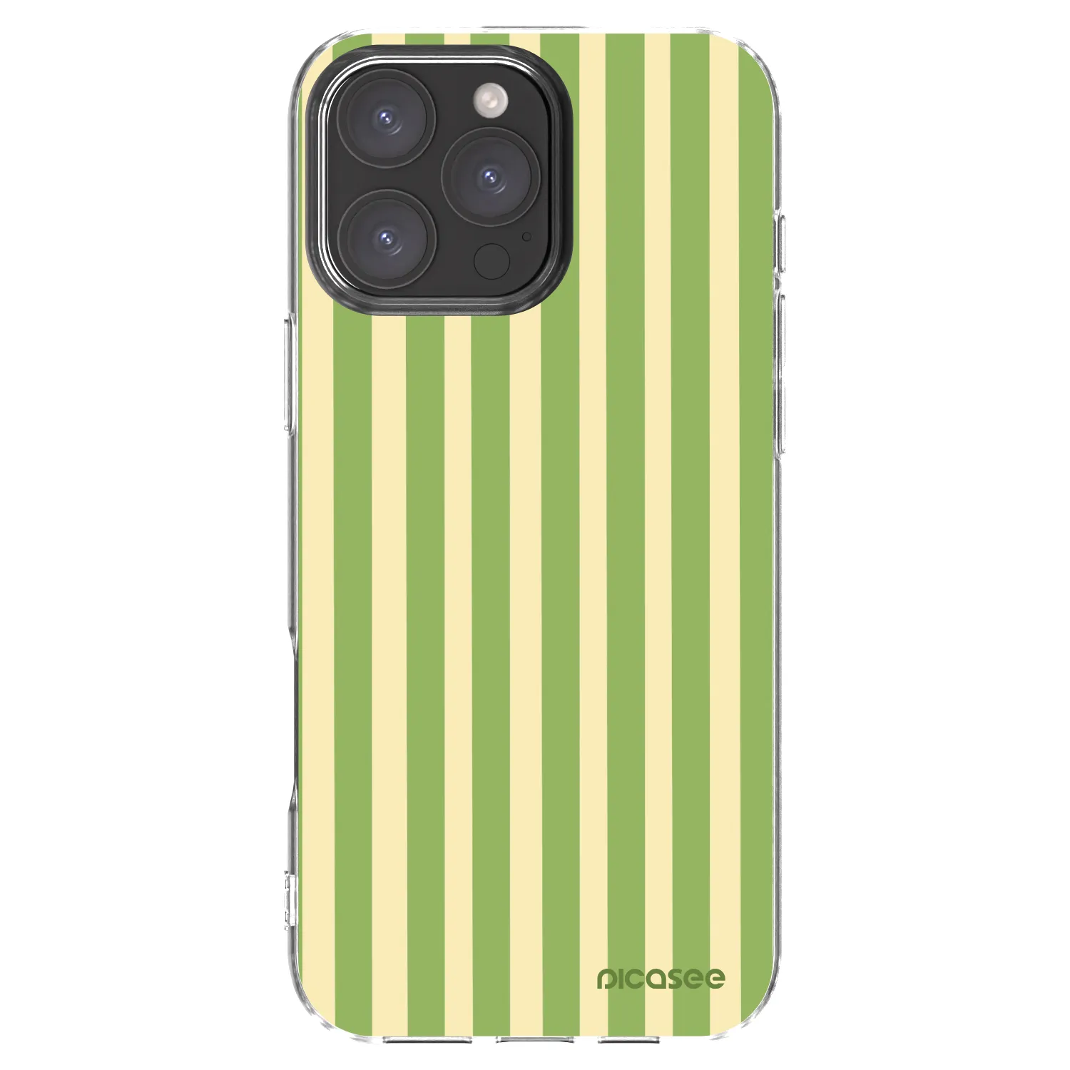 Picasee silikonski prozorni ovitek za Apple iPhone 16 Pro Max - Lines Matcha