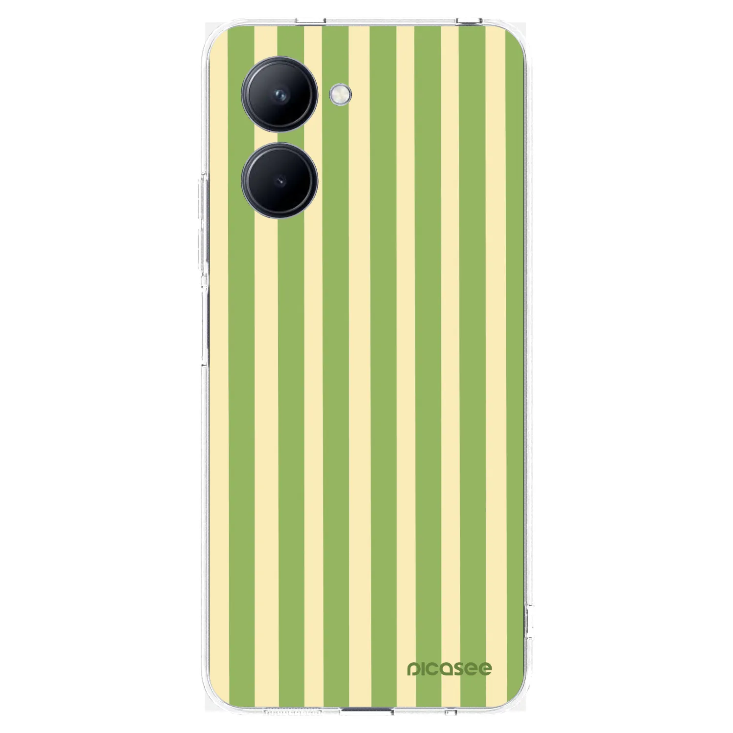 Picasee silikonski prozorni ovitek za Realme C33 (2023) - Lines Matcha