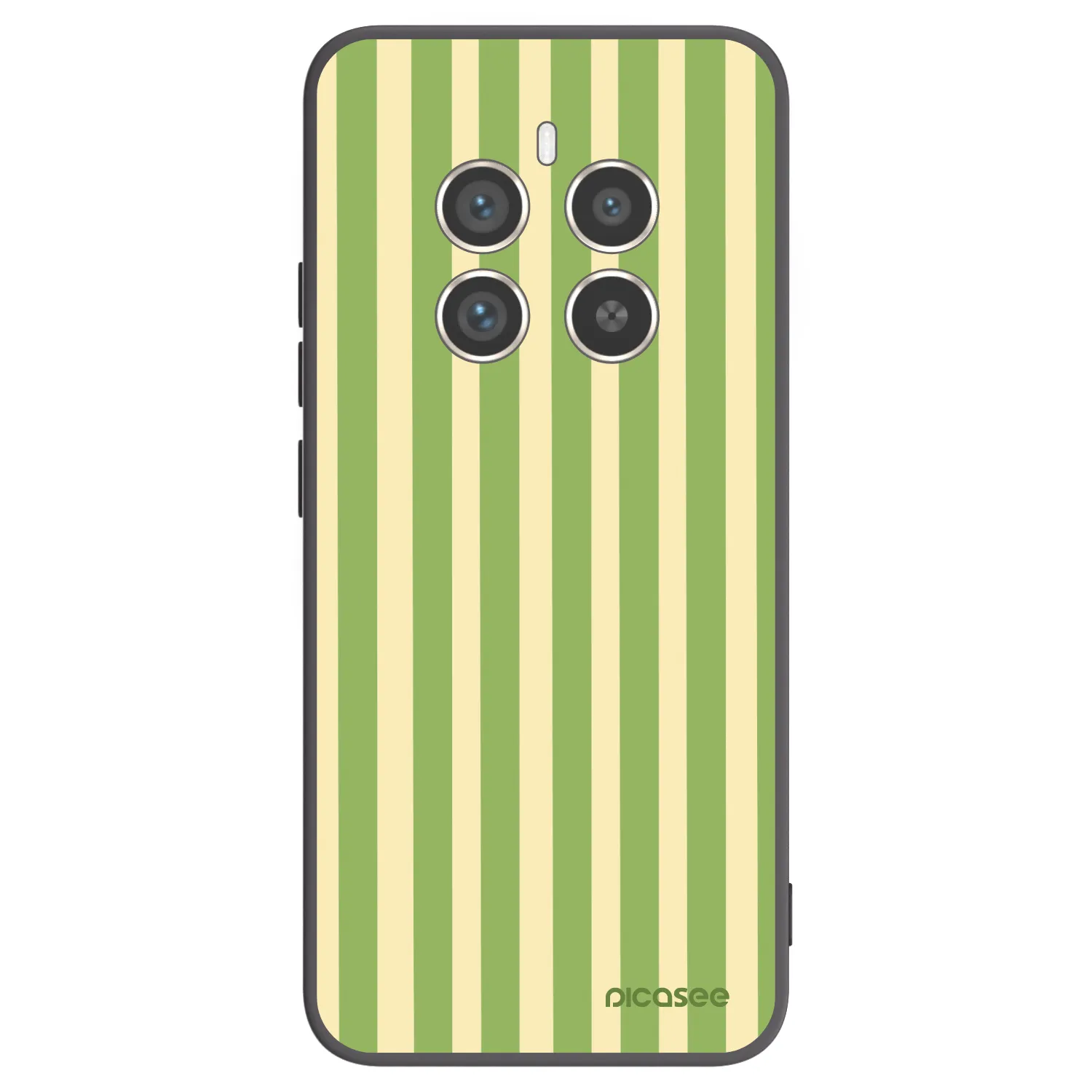 Picasee silikonski črni ovitek za Realme 12 Pro 5G - Lines Matcha