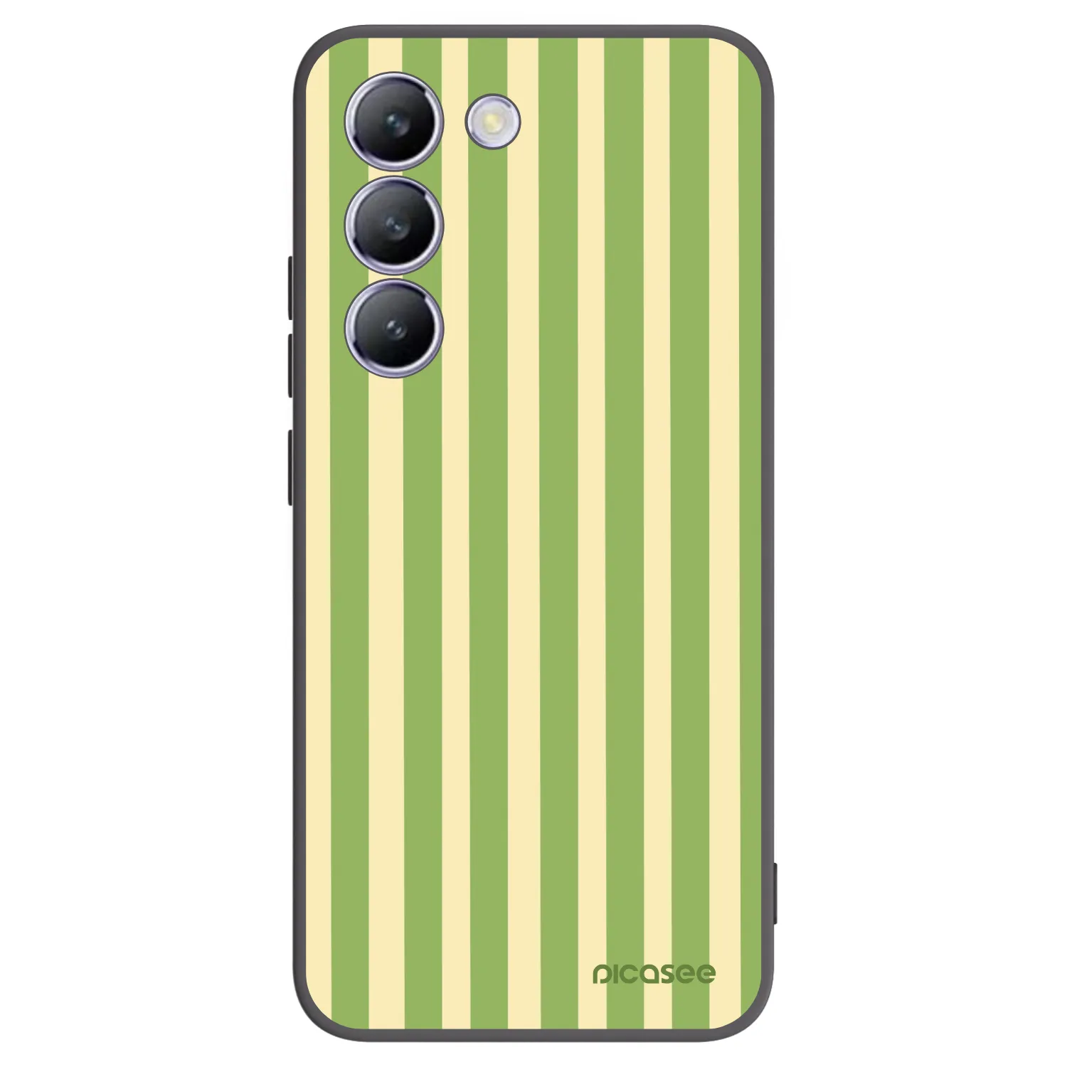 Picasee silikonski črni ovitek za Vivo V40 SE 5G - Lines Matcha