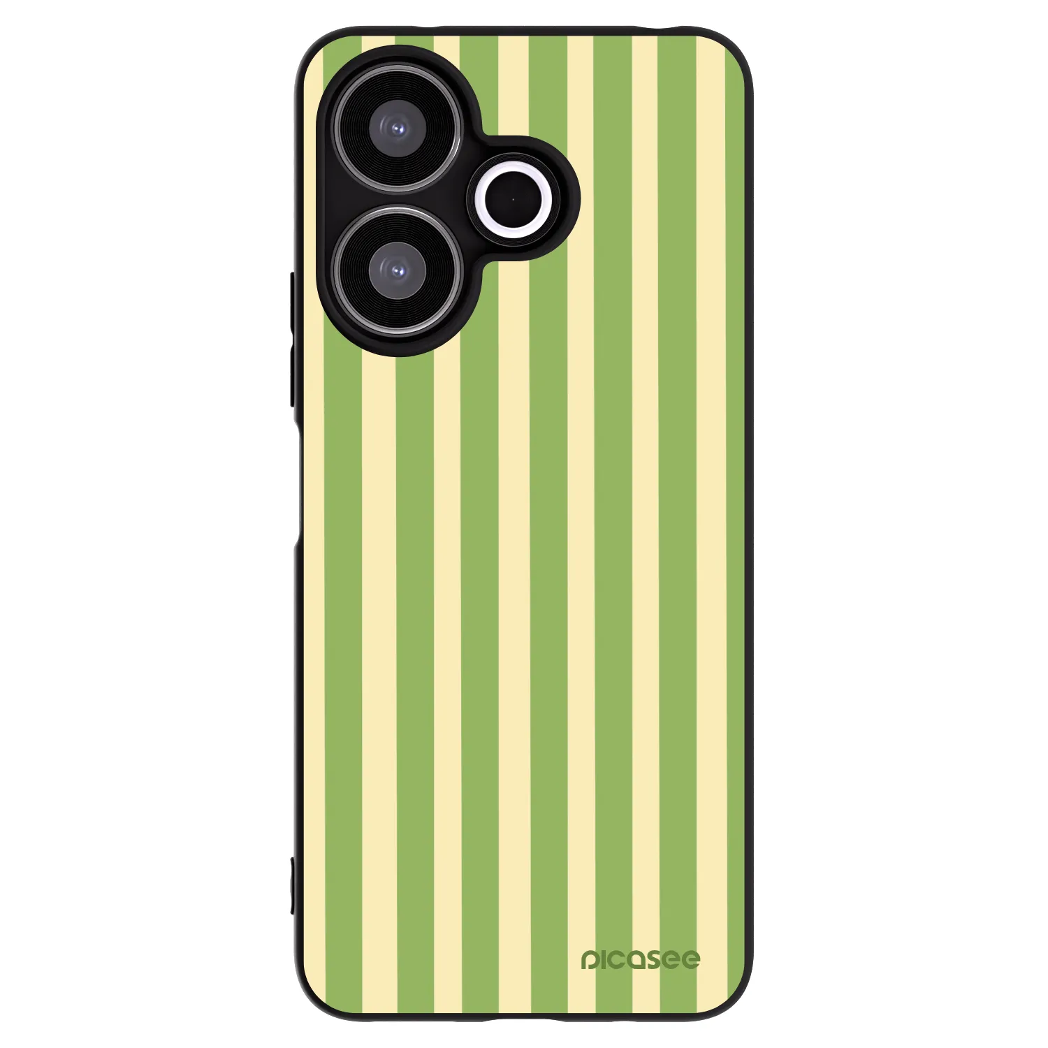 Picasee silikonski črni ovitek za Xiaomi Redmi 13 4G - Lines Matcha