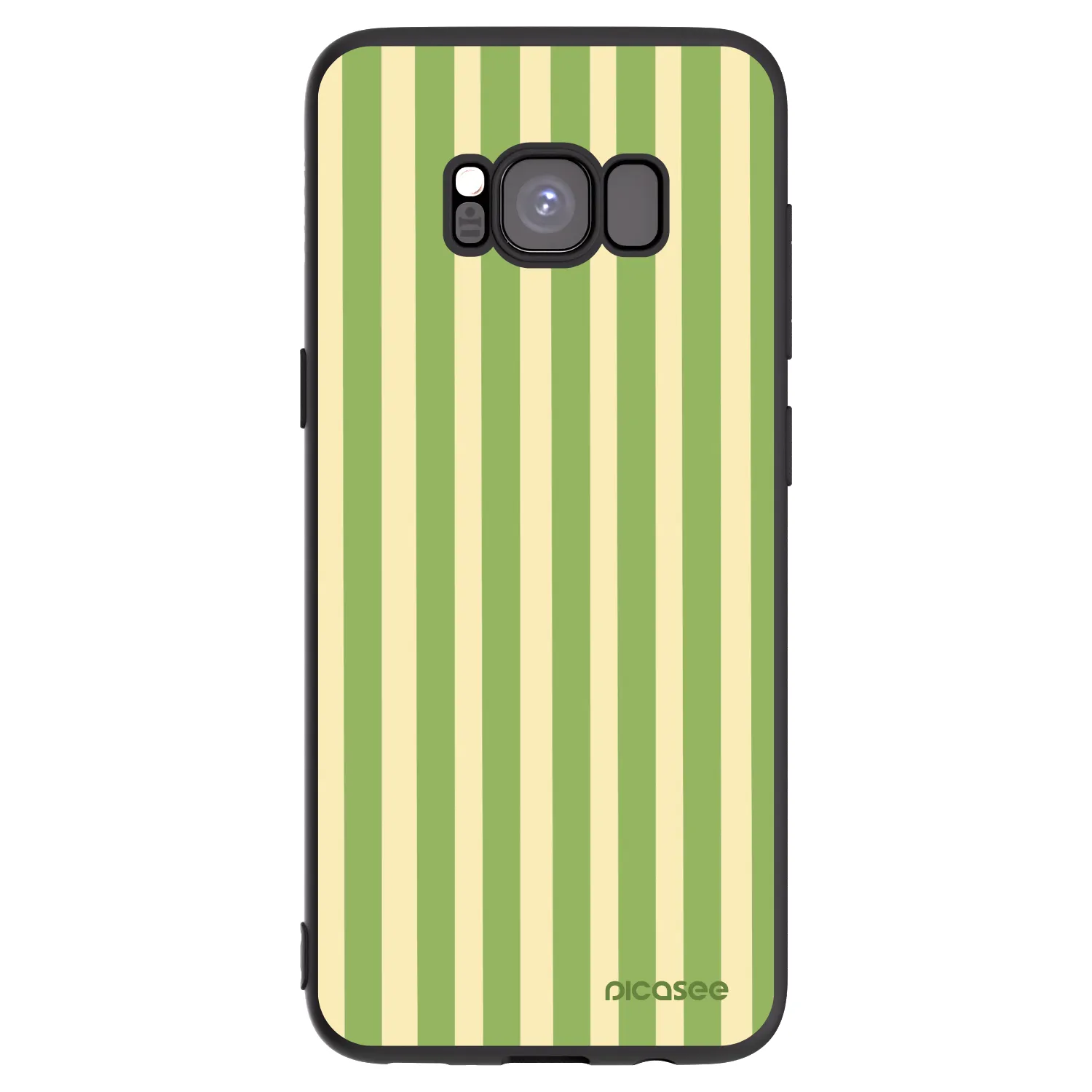 Picasee silikonski črni ovitek za Samsung Galaxy S8 G950F - Lines Matcha