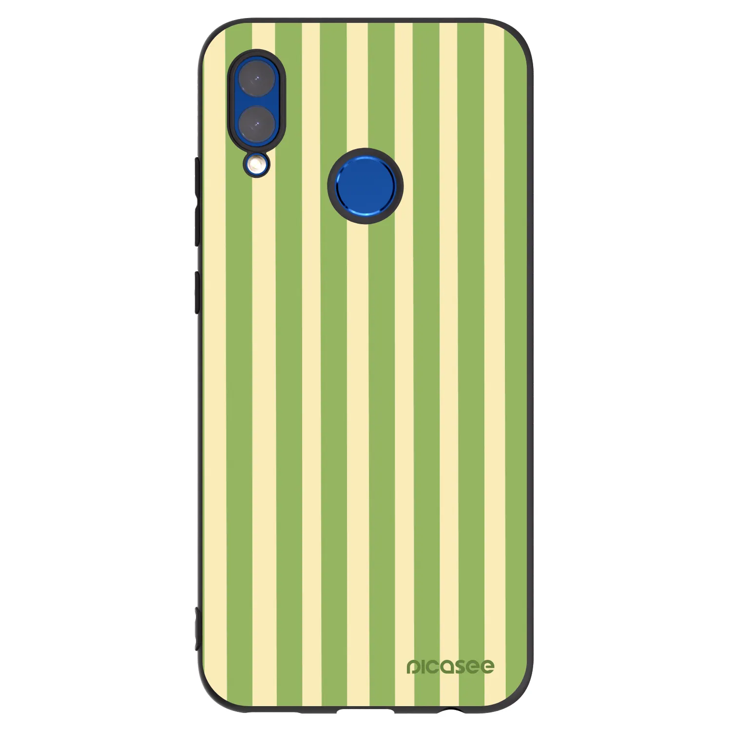 Picasee silikonski črni ovitek za Huawei P Smart 2019 - Lines Matcha