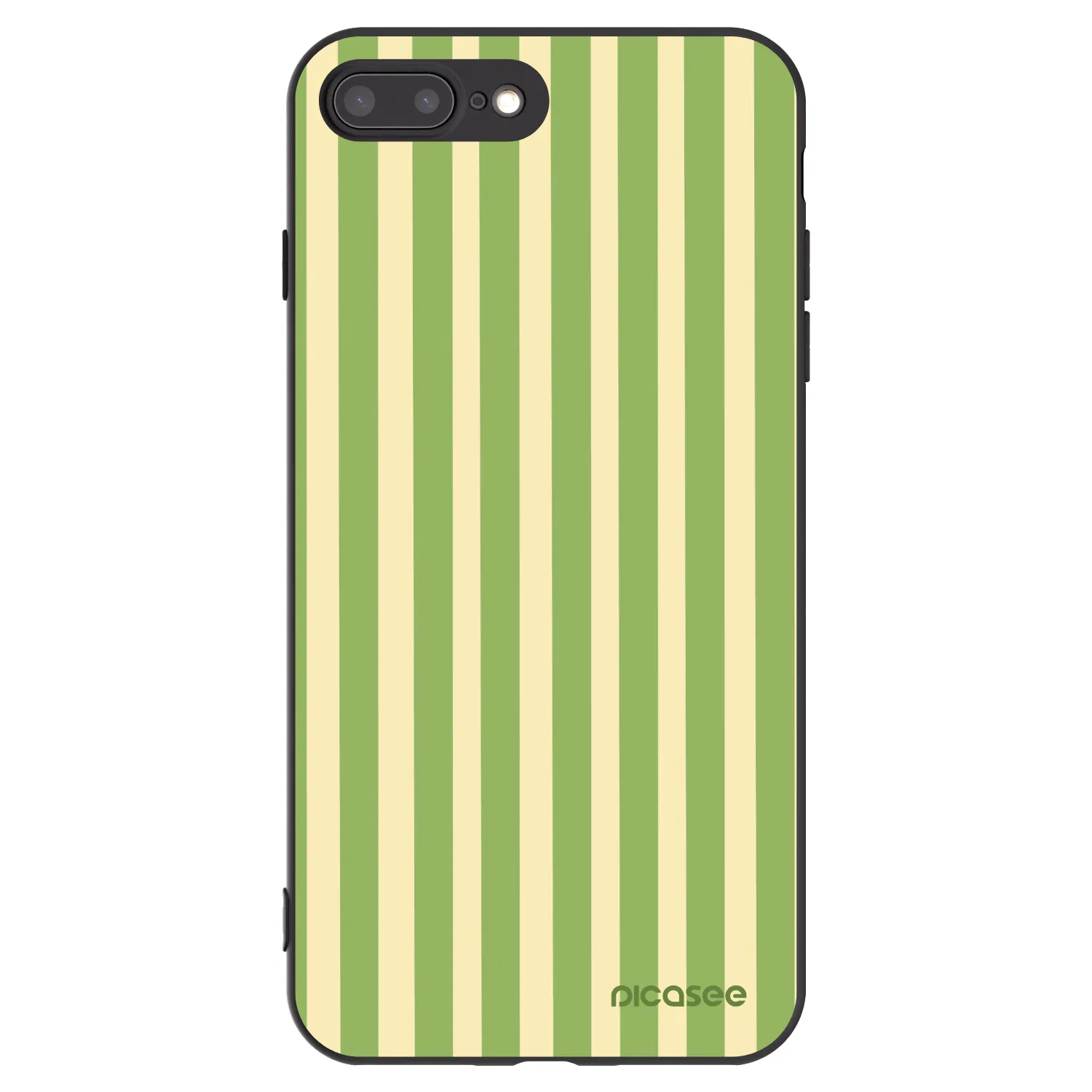Picasee silikonski črni ovitek za Apple iPhone 7 Plus - Lines Matcha