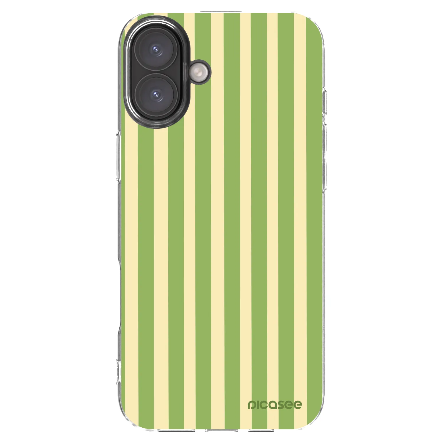 Picasee silikonski prozorni ovitek za Apple iPhone 16 Plus - Lines Matcha