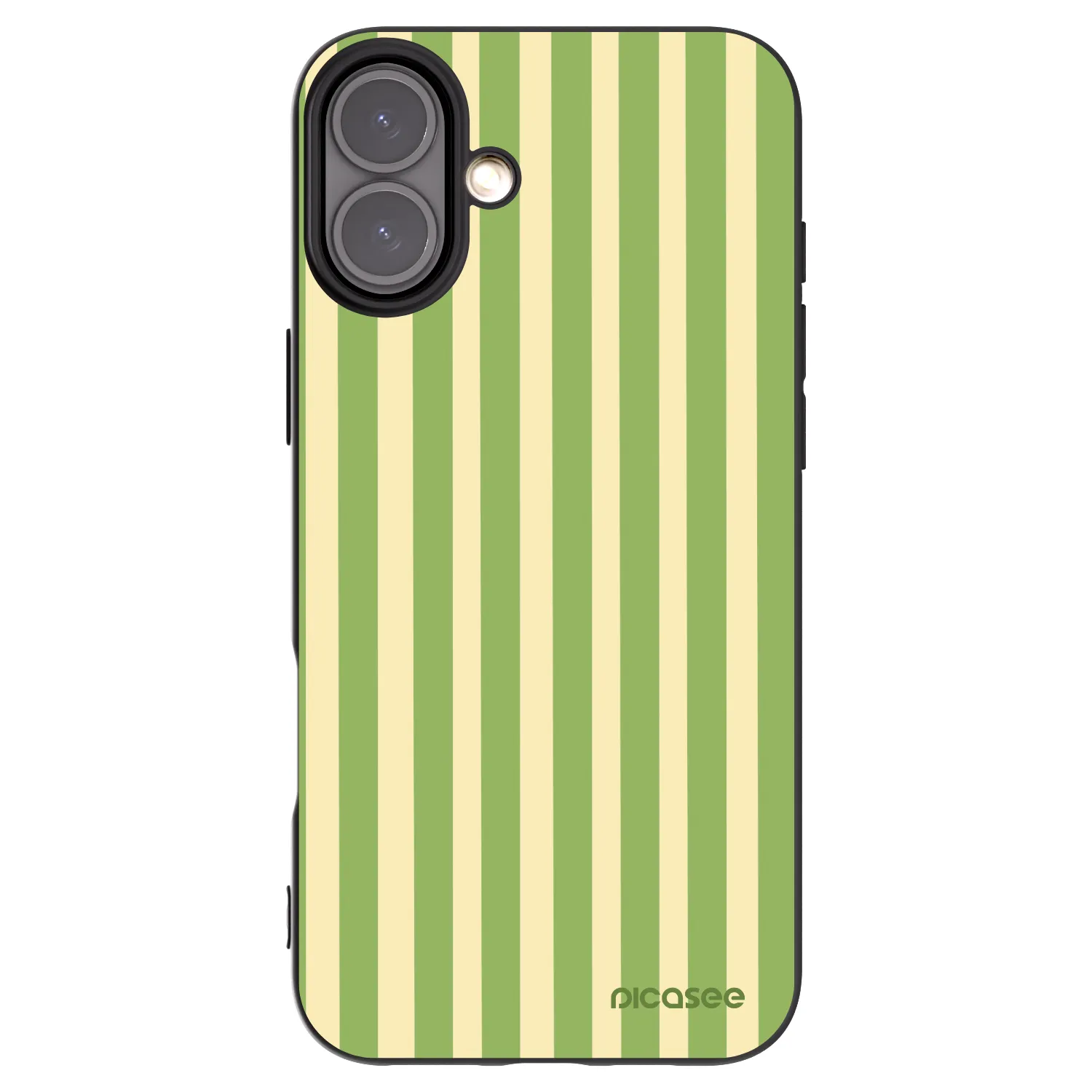 Picasee silikonski črni ovitek za Apple iPhone 16 Plus - Lines Matcha