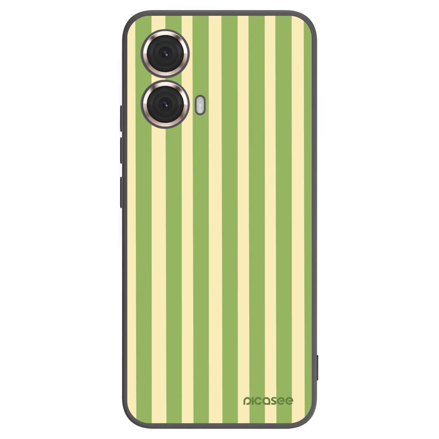 Picasee silikonski črni ovitek za Motorola Moto G85 - Lines Matcha