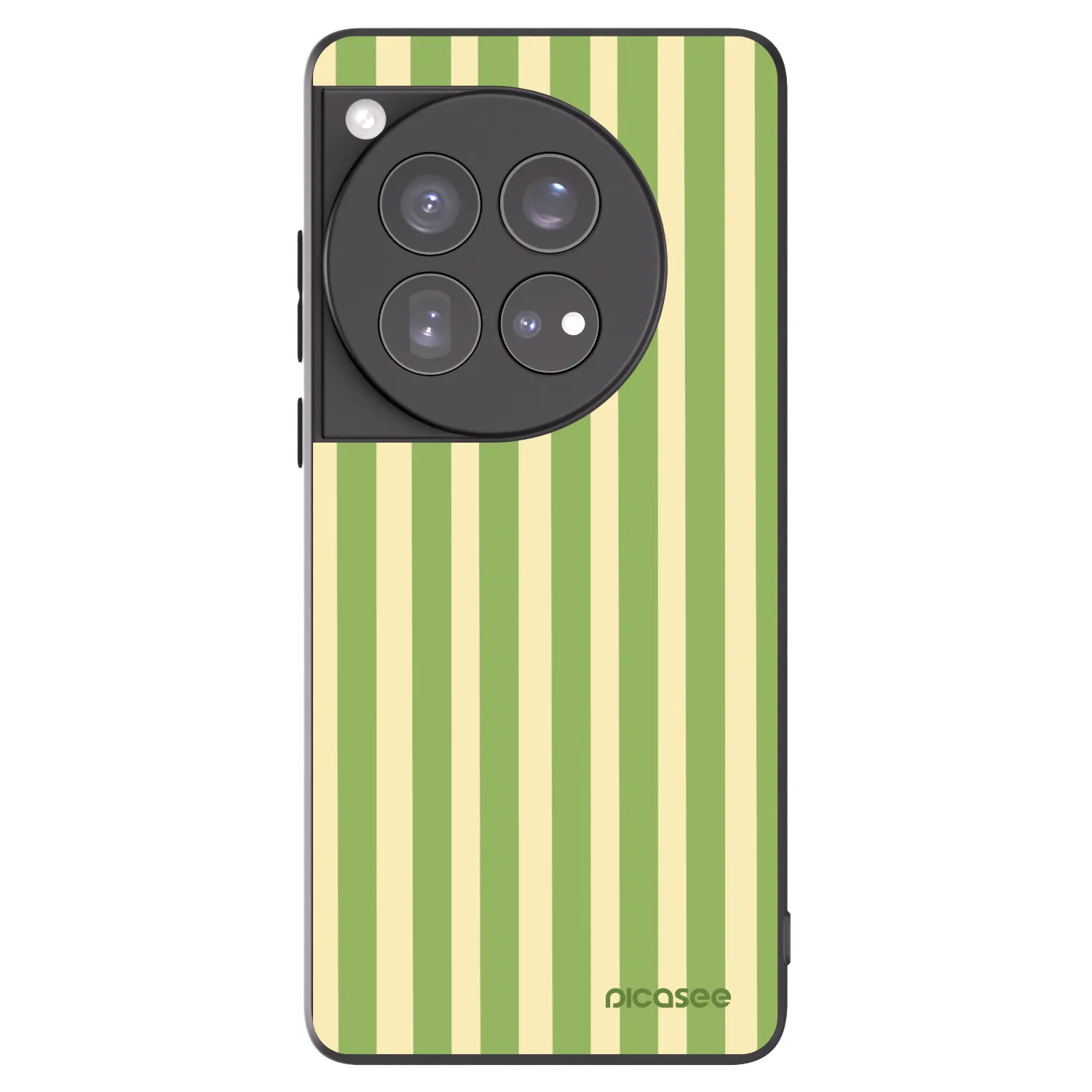 Picasee silikonski črni ovitek za OnePlus 12 5G - Lines Matcha