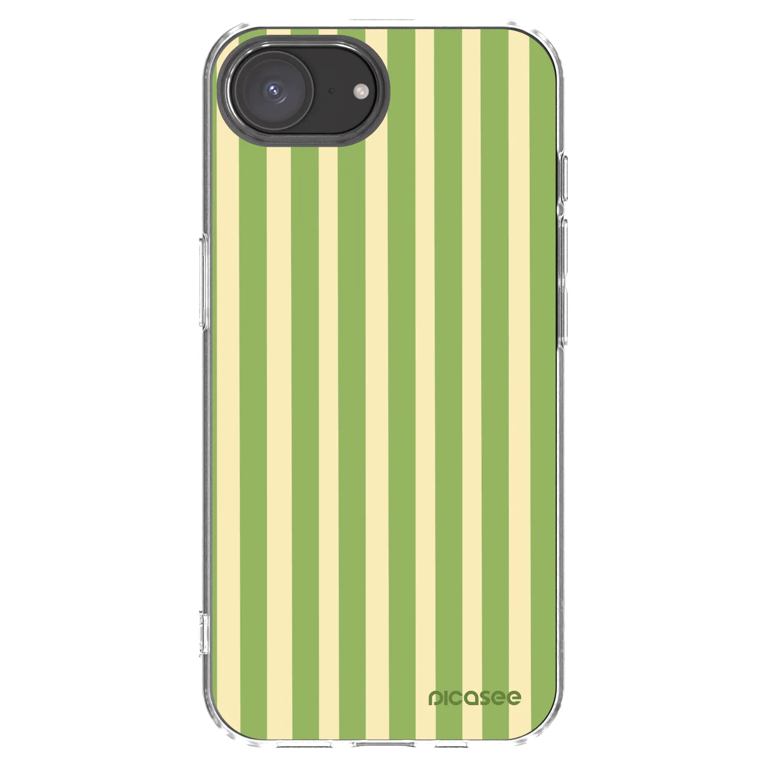 Picasee silikonski prozorni ovitek za Apple iPhone 16e - Lines Matcha