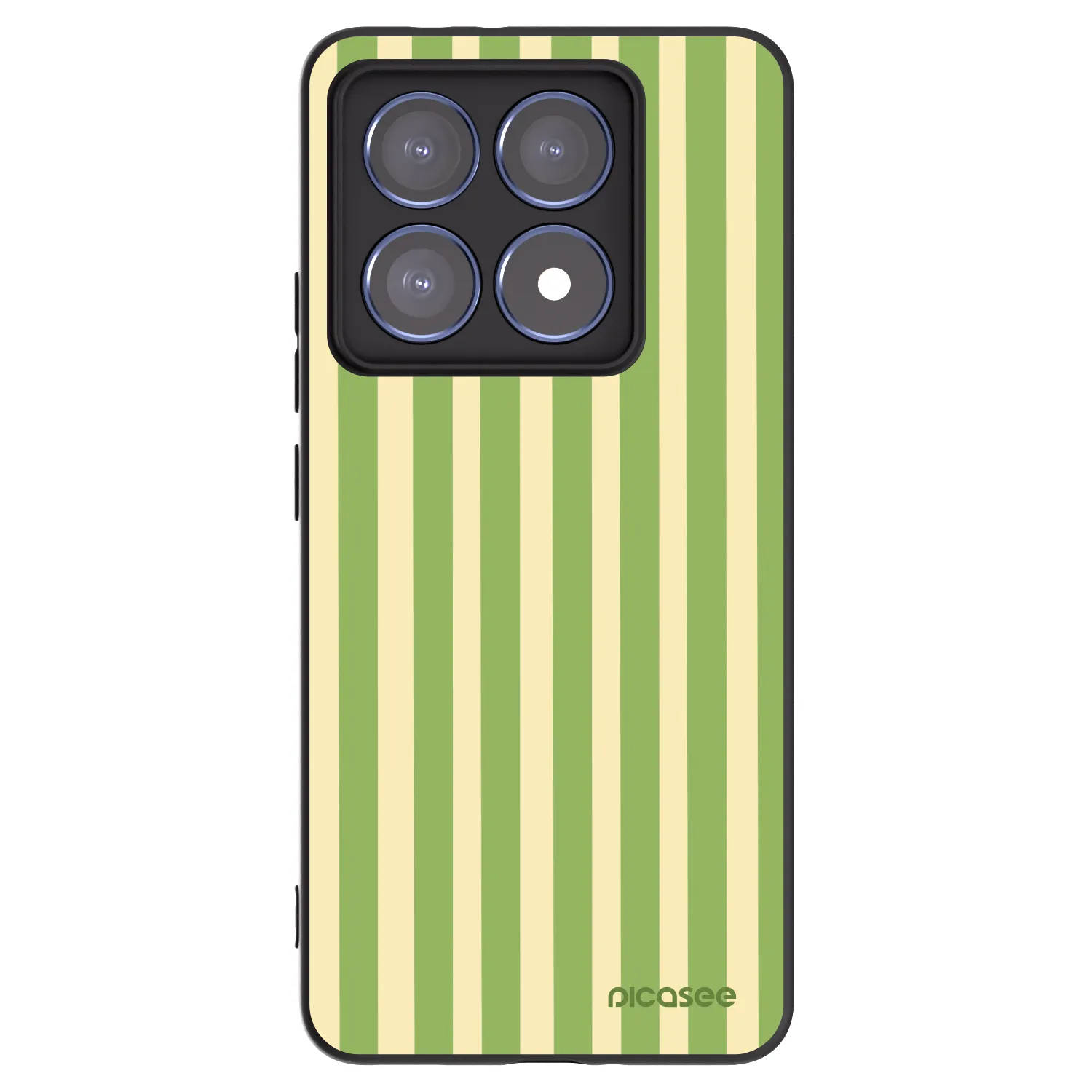 Picasee silikonski črni ovitek za Xiaomi 14T Pro - Lines Matcha