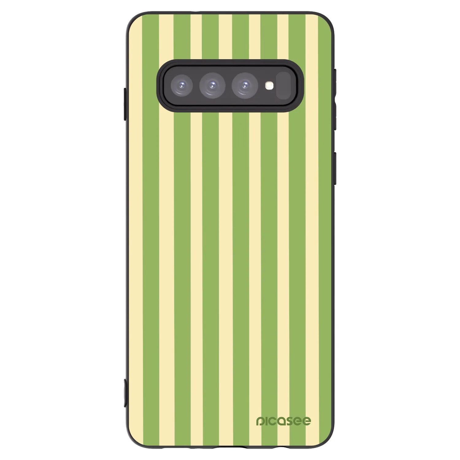 Picasee silikonski črni ovitek za Samsung Galaxy S10 G973 - Lines Matcha