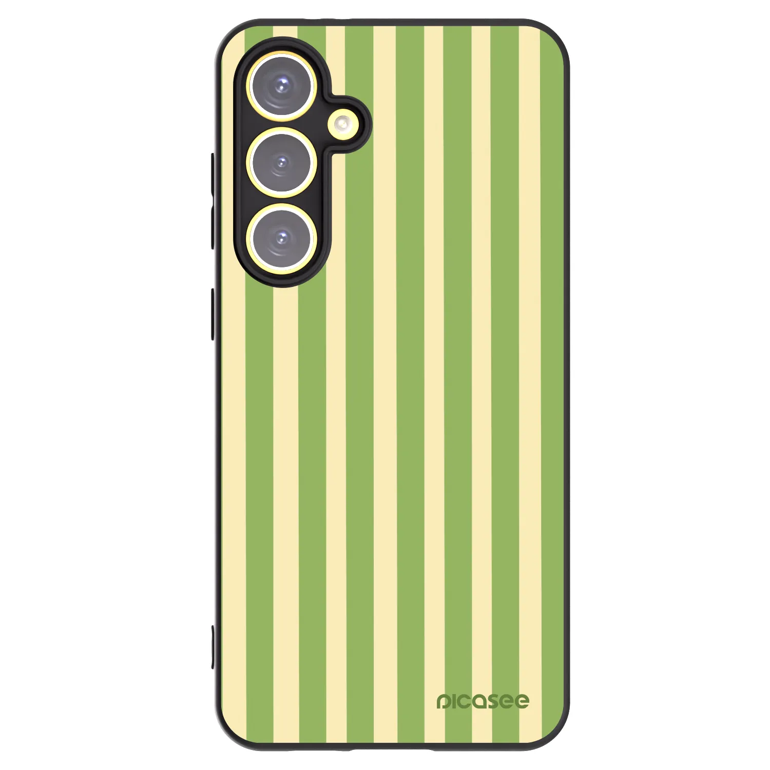 Picasee silikonski črni ovitek za Samsung Galaxy S24 FE S721B - Lines Matcha