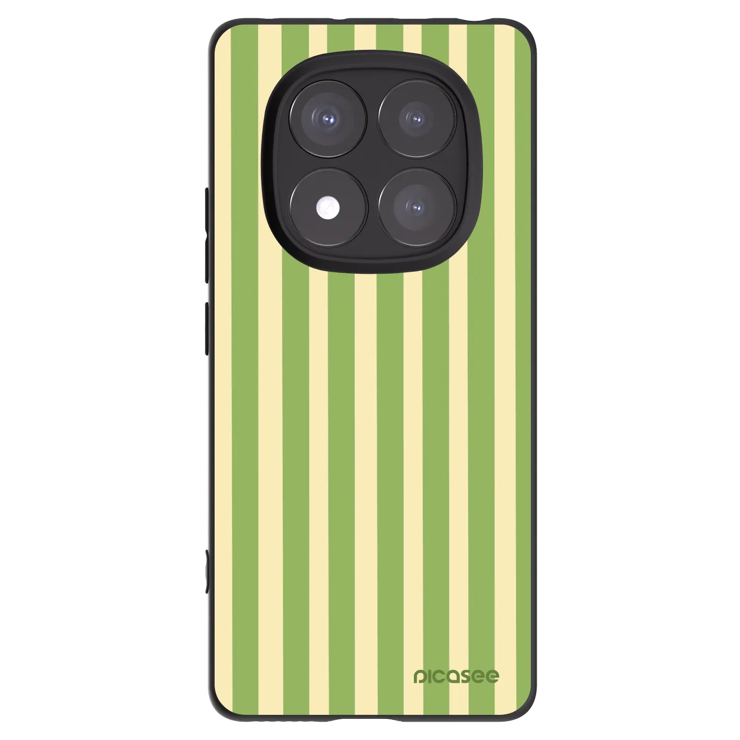 Picasee silikonski črni ovitek za Xiaomi Redmi Note 14 Pro 5G - Lines Matcha