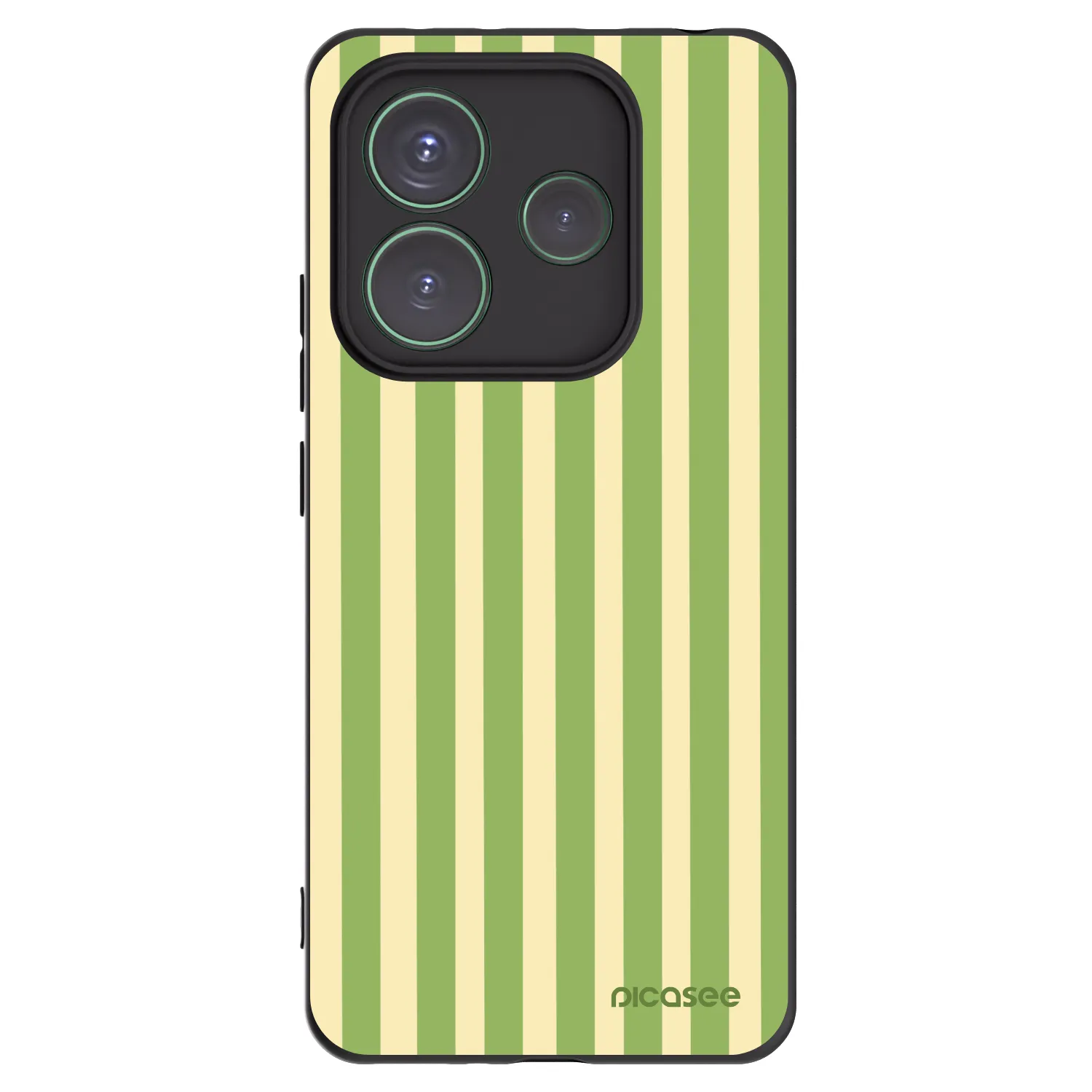 Picasee silikonski črni ovitek za Xiaomi Redmi Note 14 5G - Lines Matcha