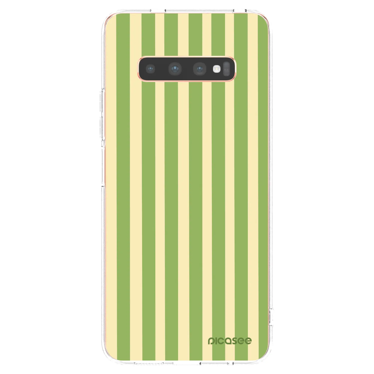 Picasee silikonski prozorni ovitek za Samsung Galaxy S10 Plus G975 - Lines Matcha