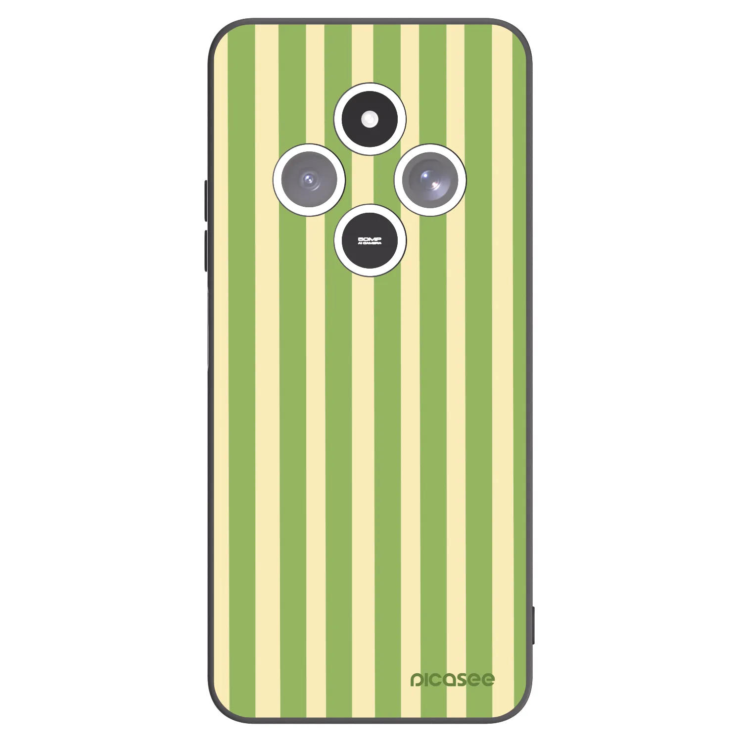 Picasee silikonski črni ovitek za Xiaomi Redmi 14C - Lines Matcha