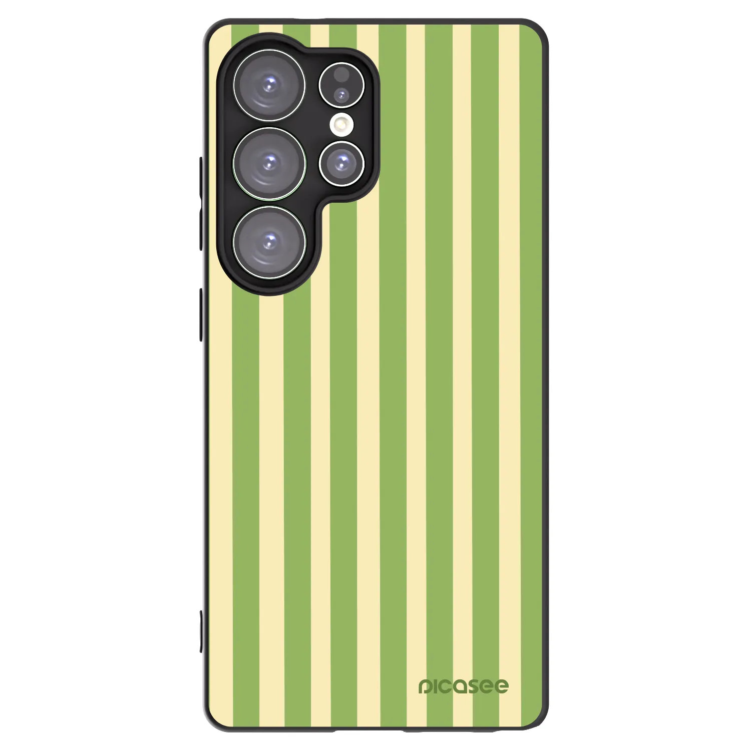 Picasee silikonski črni ovitek za Samsung Galaxy S25 Ultra 5G - Lines Matcha