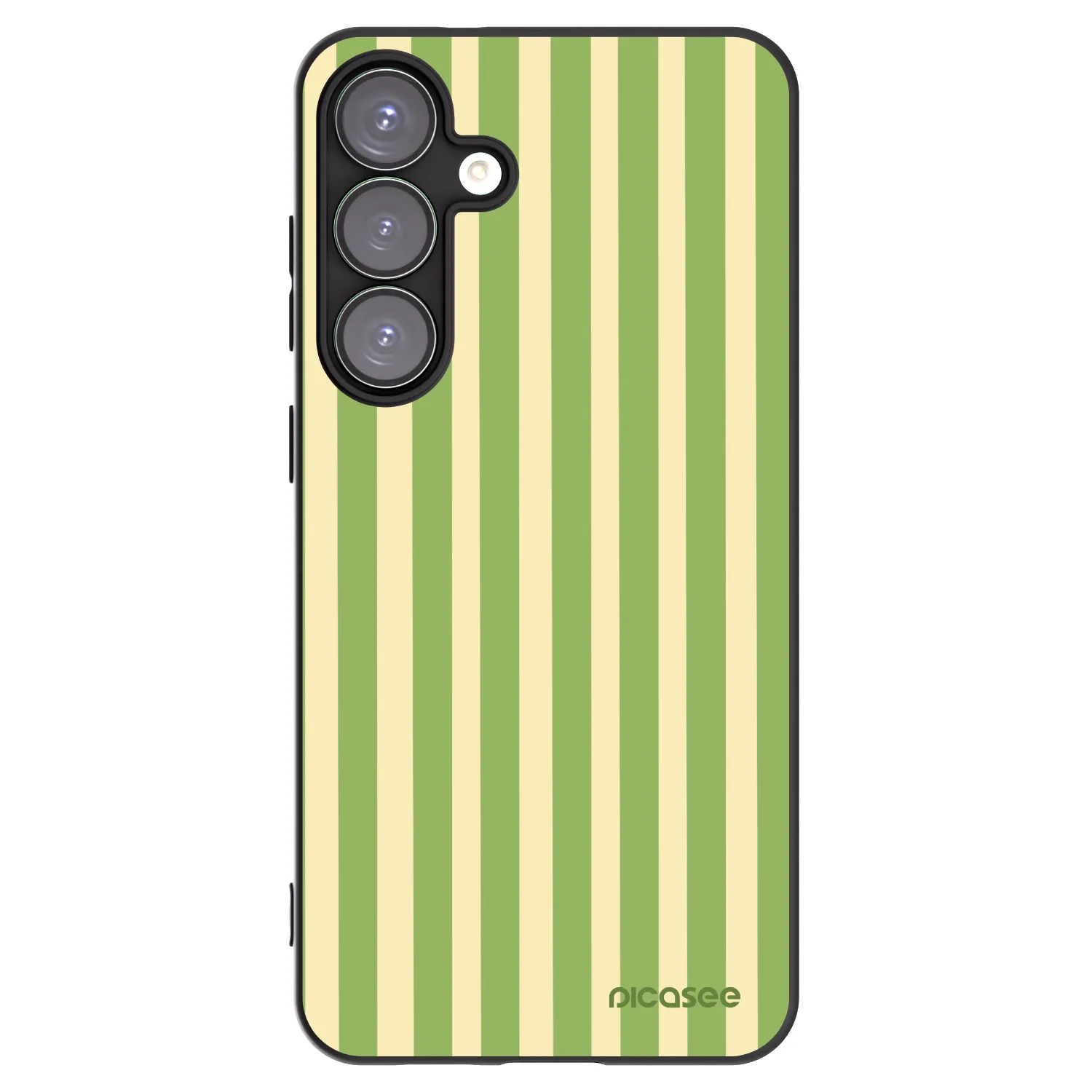 Picasee silikonski črni ovitek za Samsung Galaxy S25+ 5G - Lines Matcha